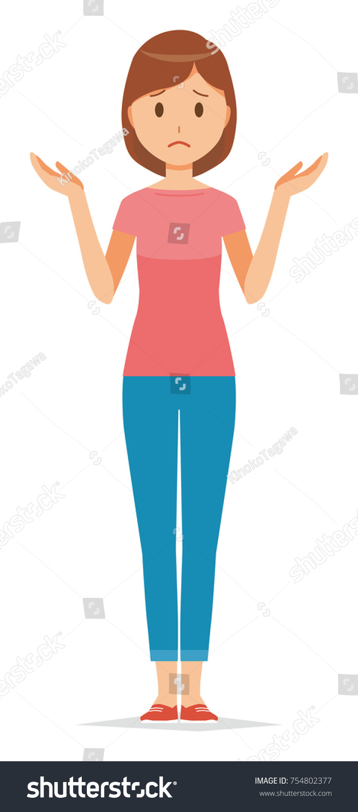 Illustration That Mommy Wearing Short Sleeve Stock Vector (Royalty Free ...