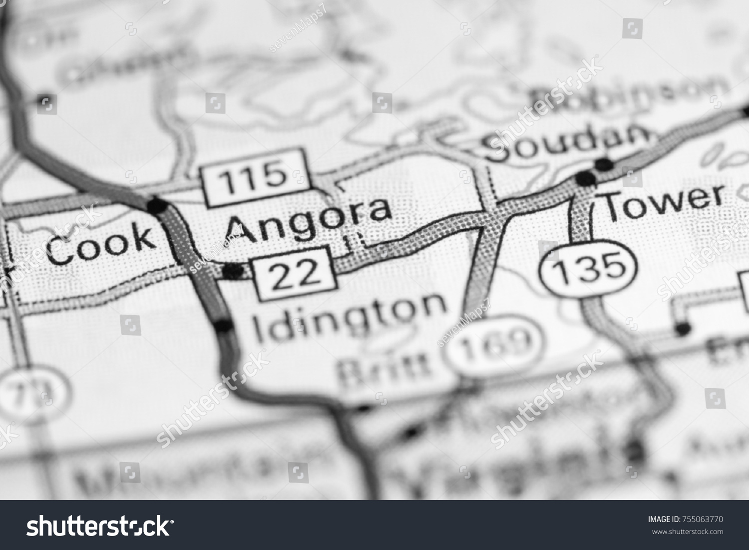 Angora Canada On Map Stock Photo 755063770 | Shutterstock