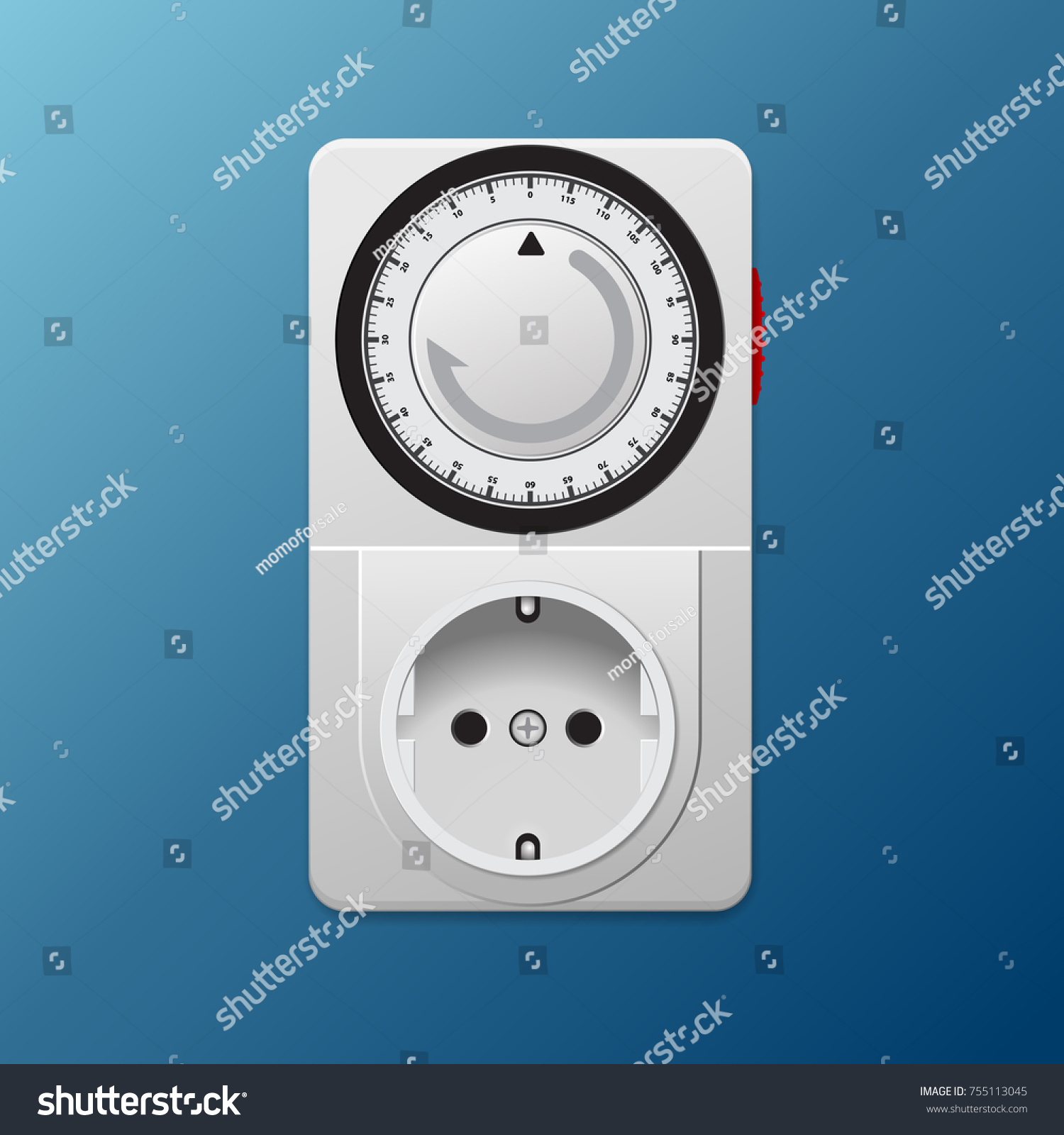Power Socket Timer Vector Illustration: เวกเตอร์สต็อก (ปลอดค่าลิขสิทธิ์ ...