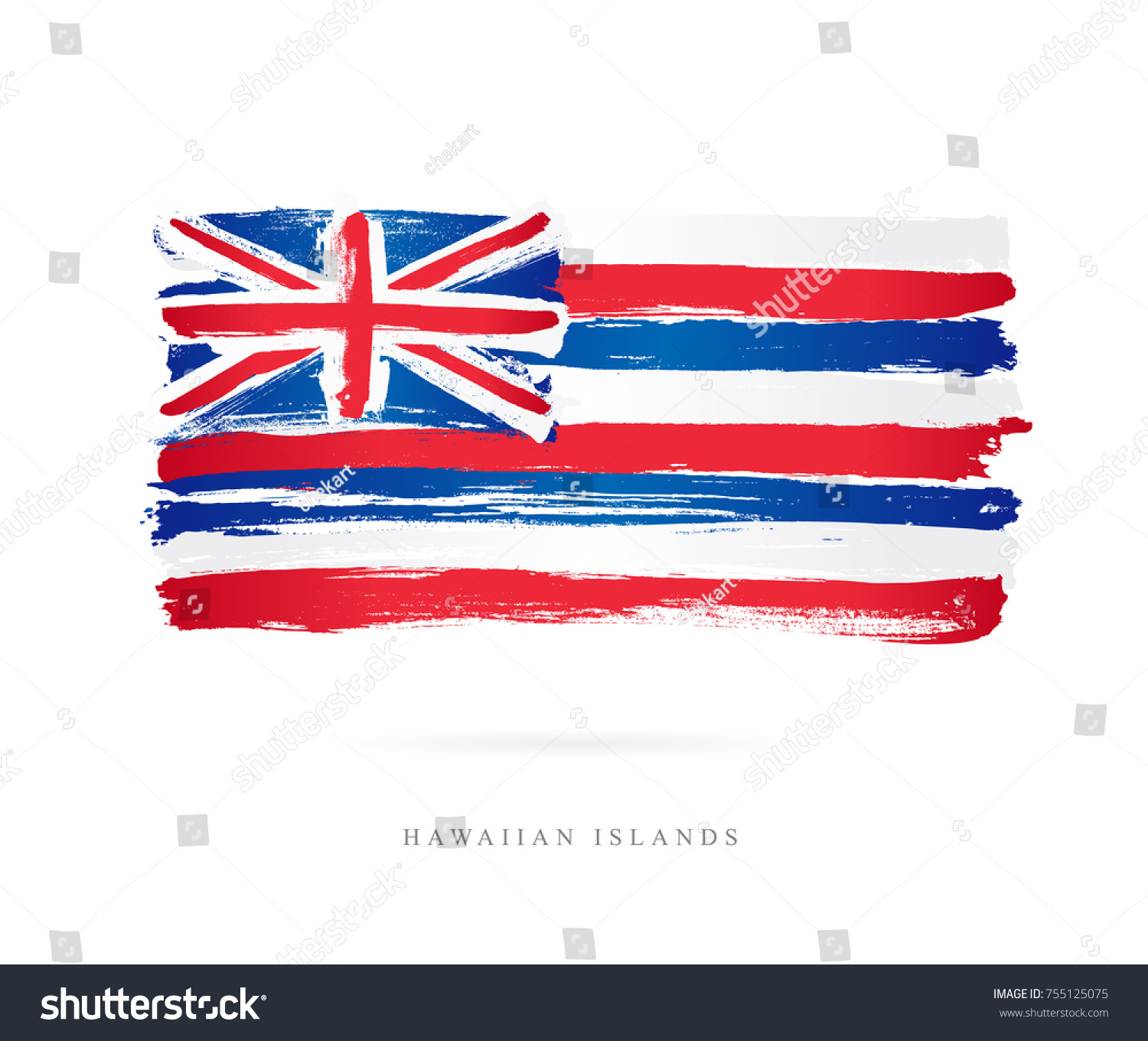 Flag Hawaii Vector Illustration On White Stock Vector (Royalty Free ...