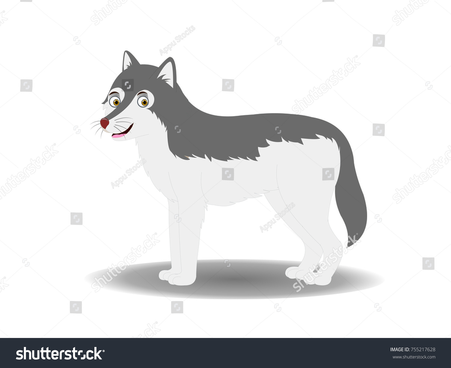 Wolf Expressions Cartoon Vector Image Stock Vector (Royalty Free ...
