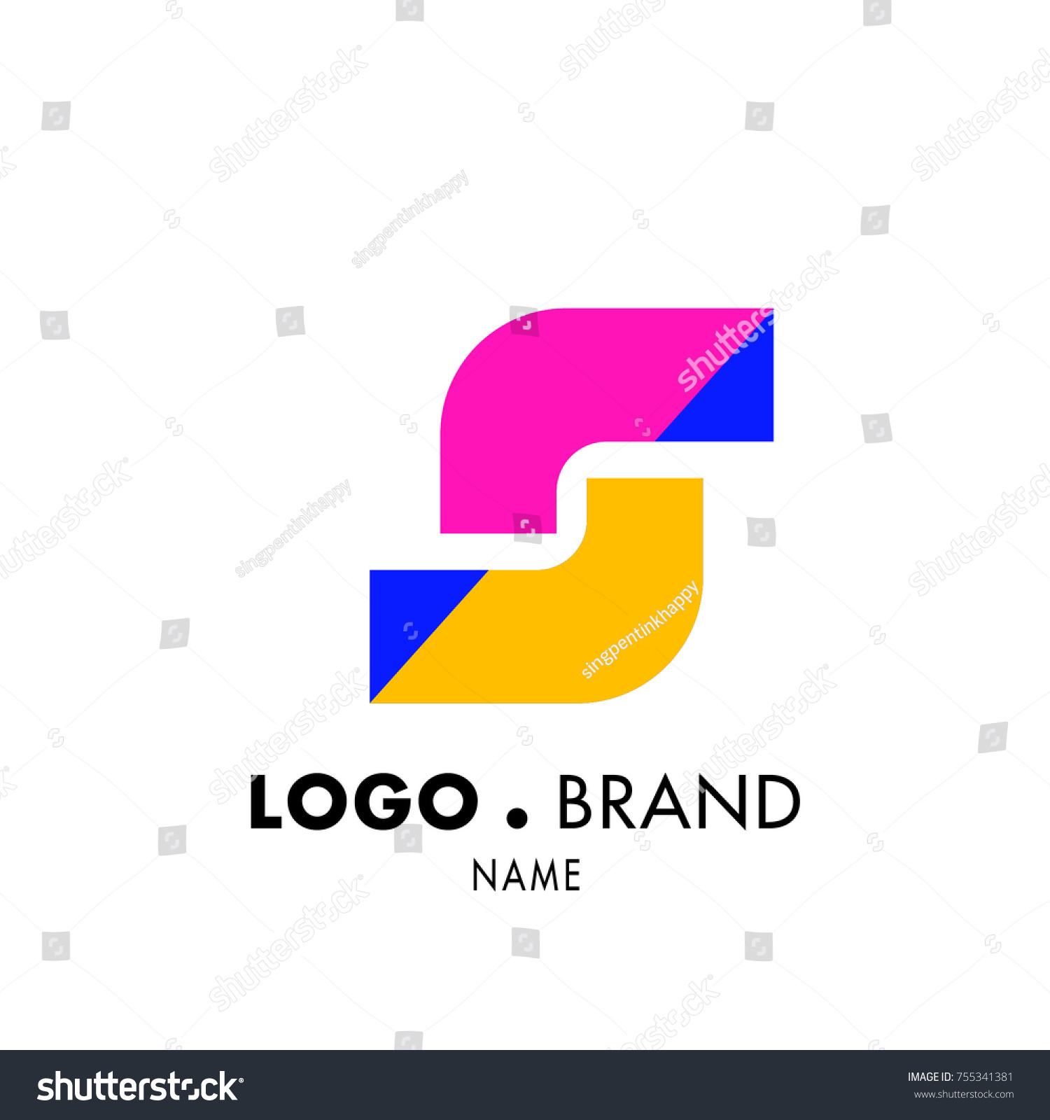 Simple Geometric Corporate Logo Design Stock Vector (Royalty Free ...