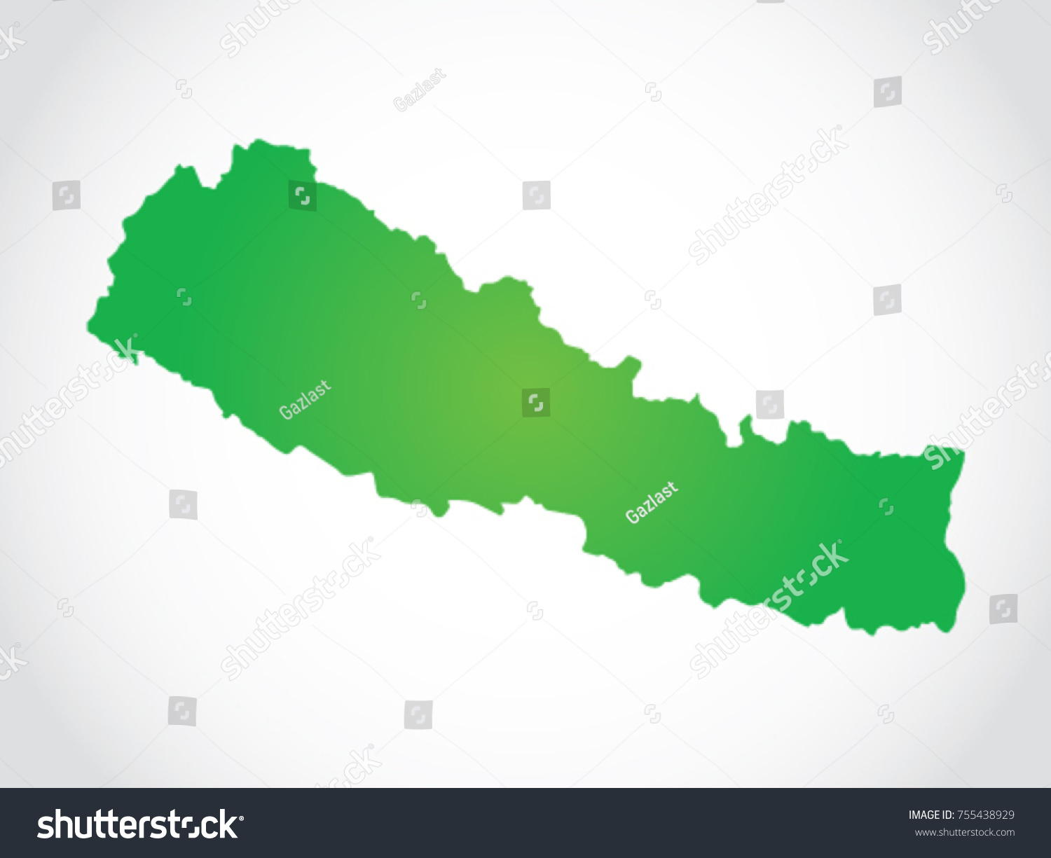 Nepal Map Territory Stock Vector (Royalty Free) 755438929 | Shutterstock