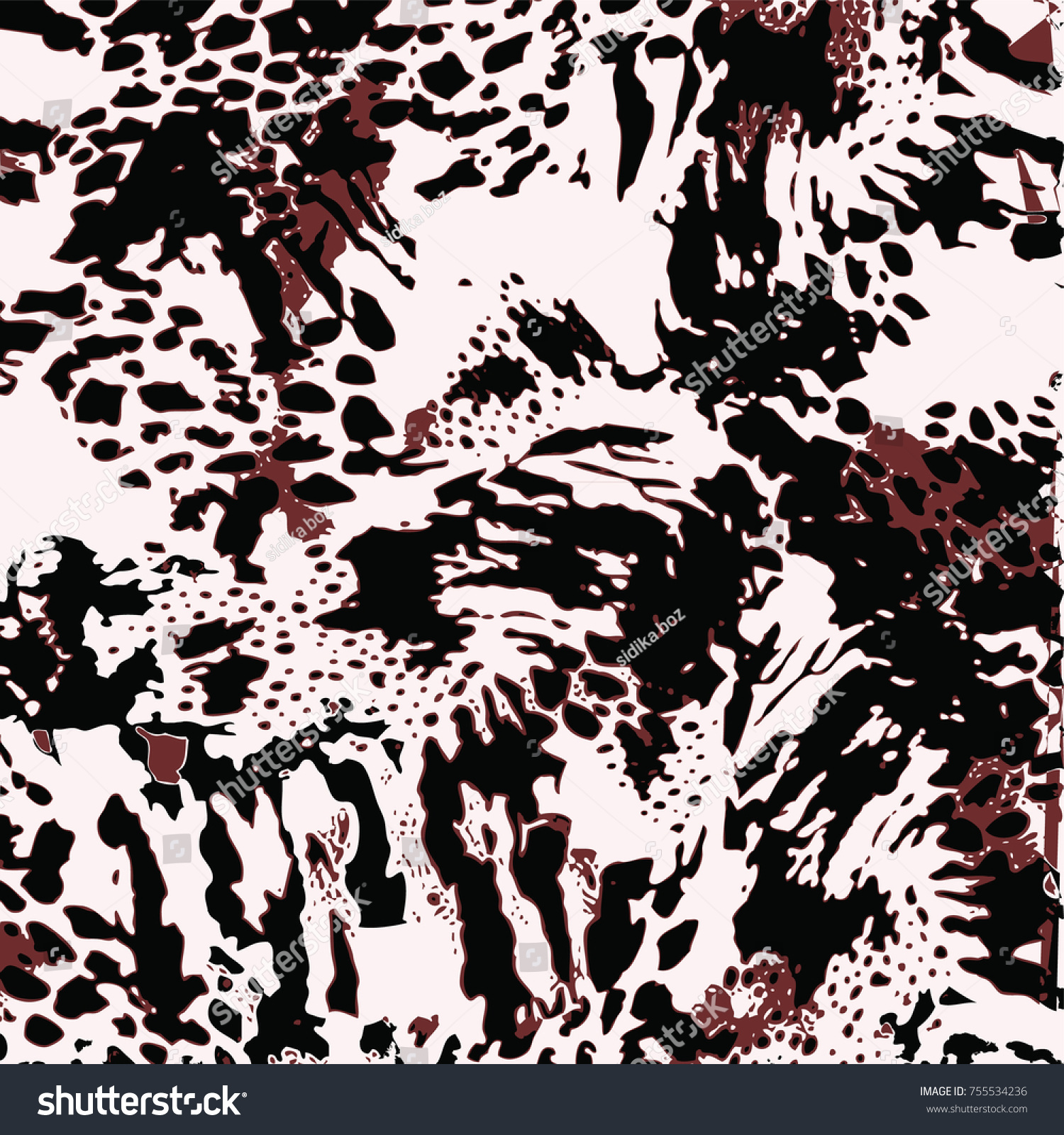 Leopard Pattern Repeating Background Stock Vector (Royalty Free ...