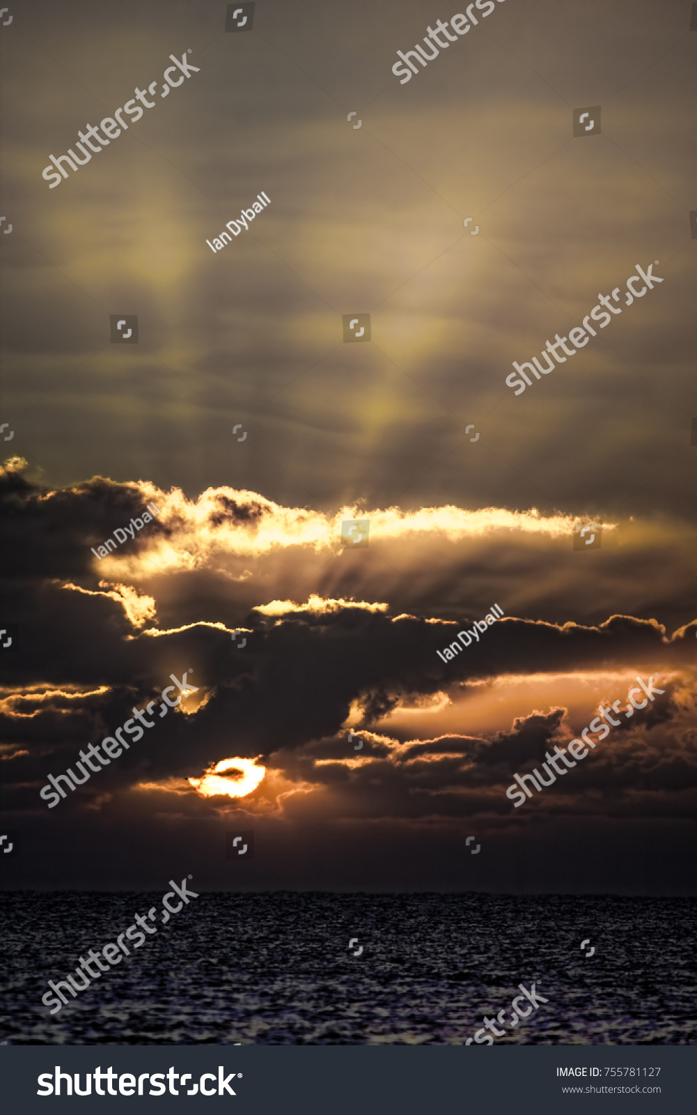 Spiritual Awakening Dramatic Sunrise Representing Creation Stock Photo ...