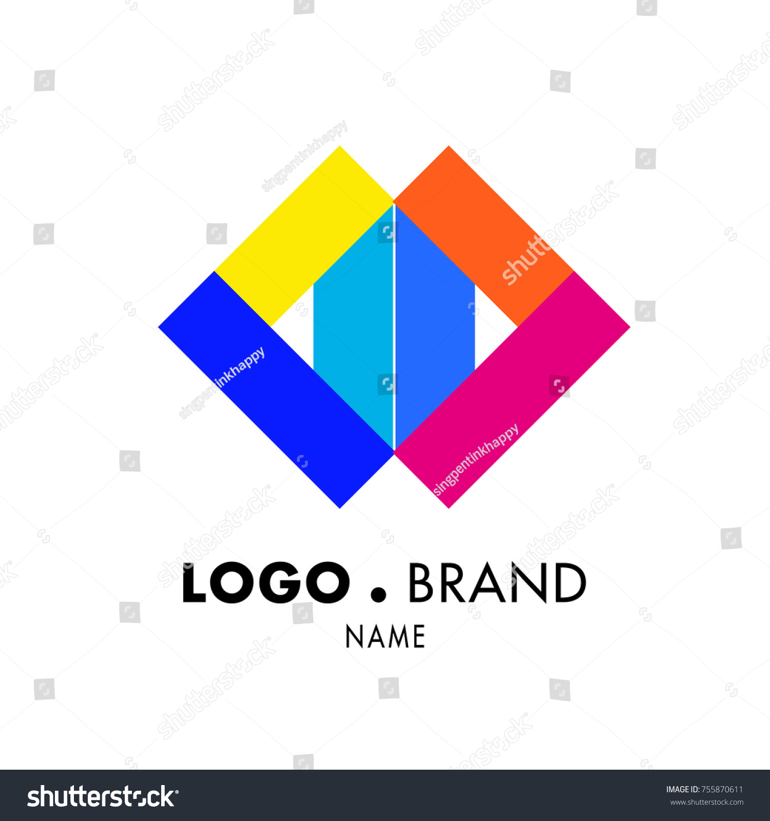 Simple Geometric Corporate Logo Design Stock Vector (Royalty Free ...