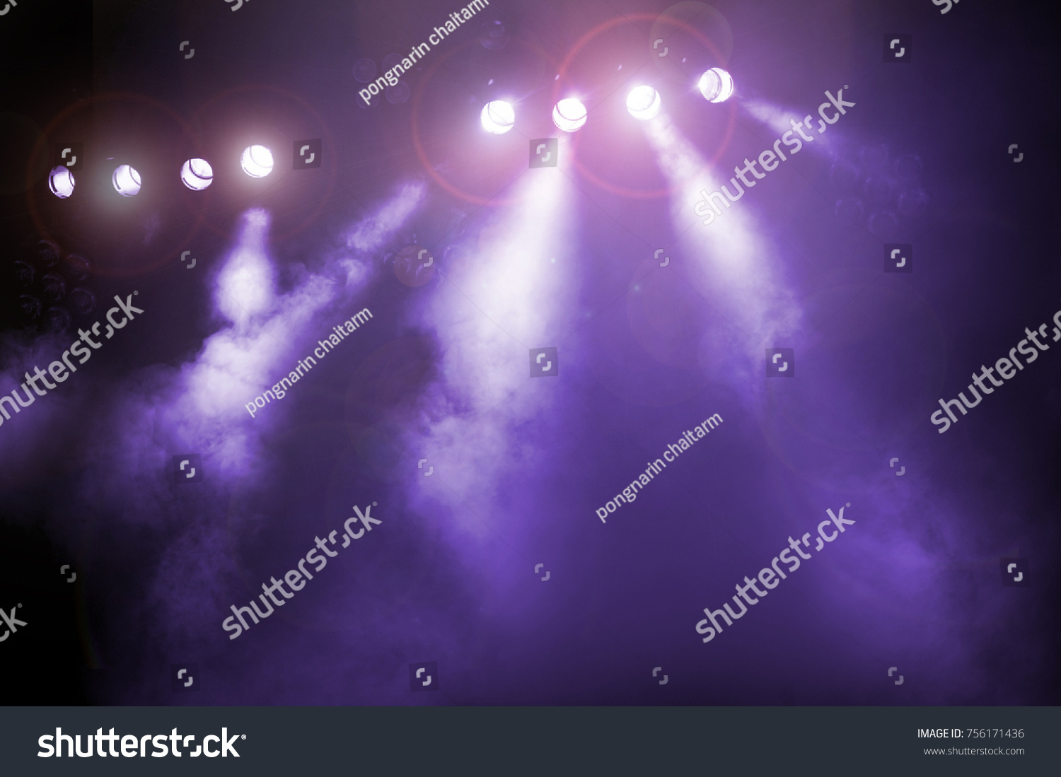 Concert On Stage Background Flood Lights Stock Photo 756171436 ...