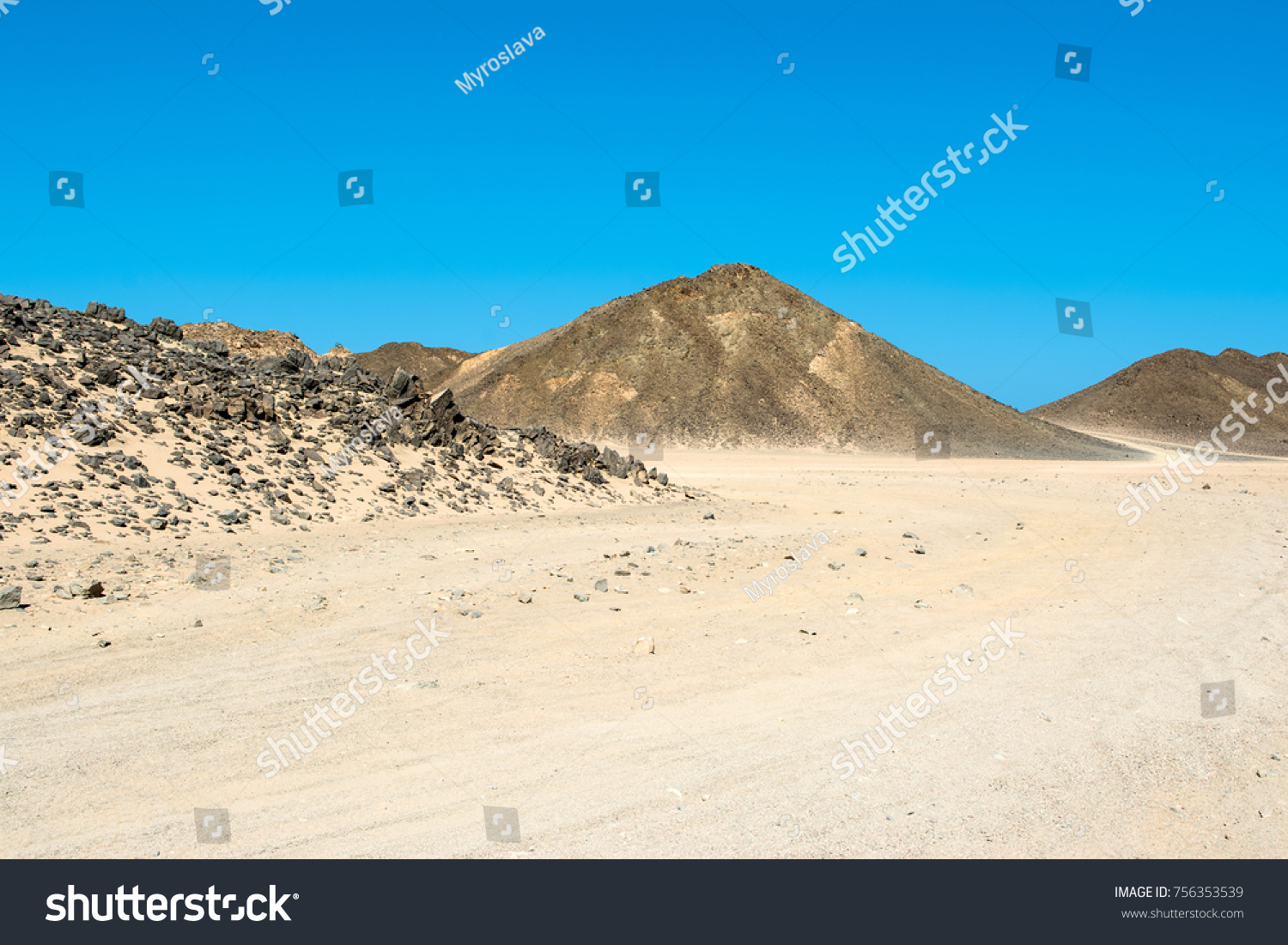 Beautiful Panoramic Landscape Arabian Desert Stock Photo 756353539 ...