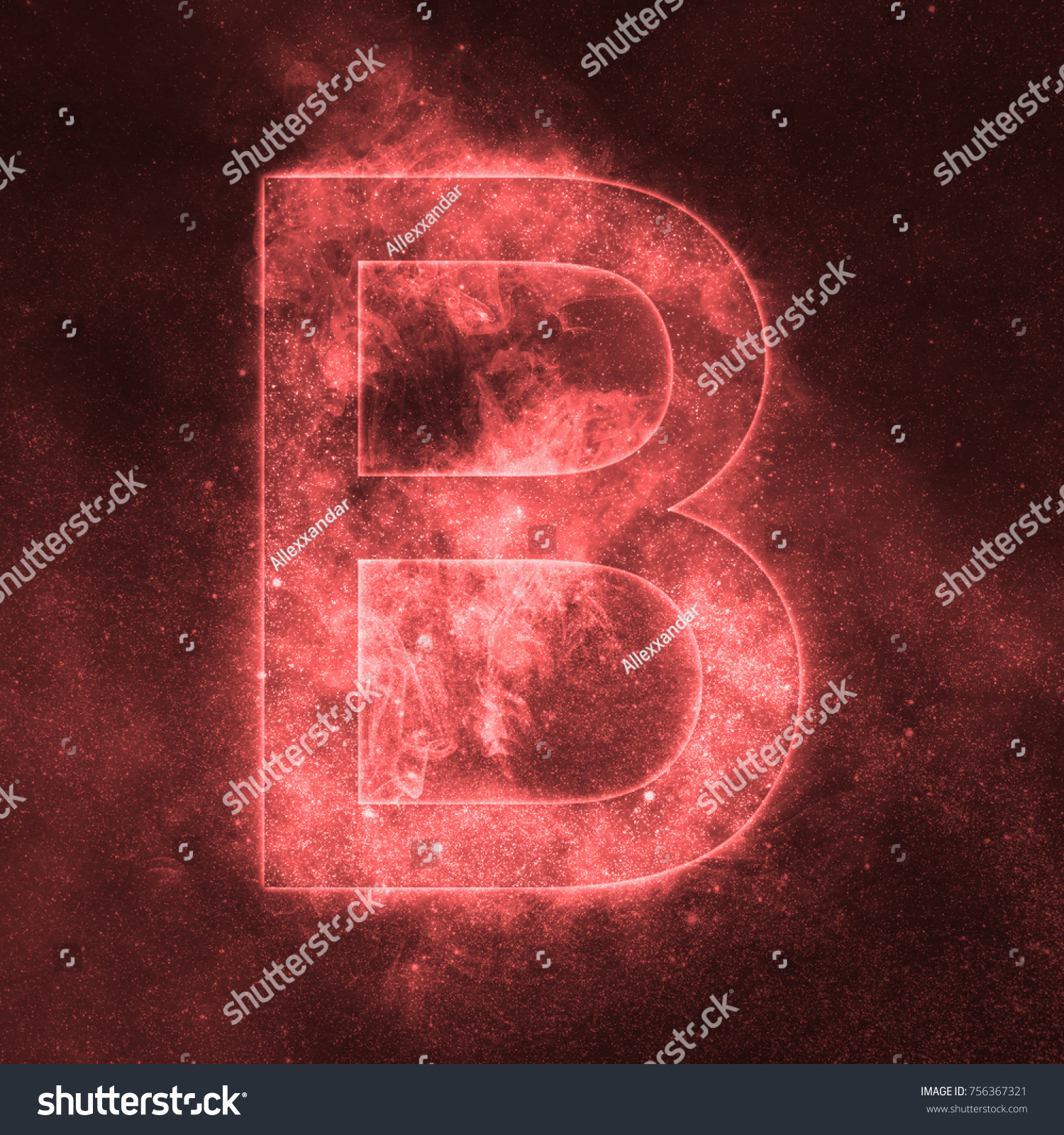 Letter B Alphabet Symbol Space Letter Stock Photo 756367321 | Shutterstock