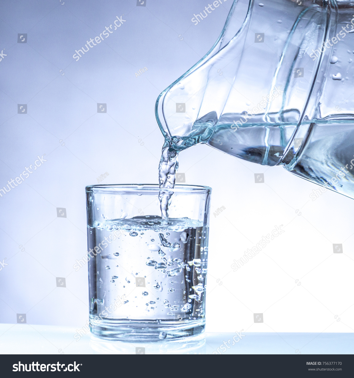 Pouring Water Pitcher Into Glass Stock Photo 756377170 | Shutterstock