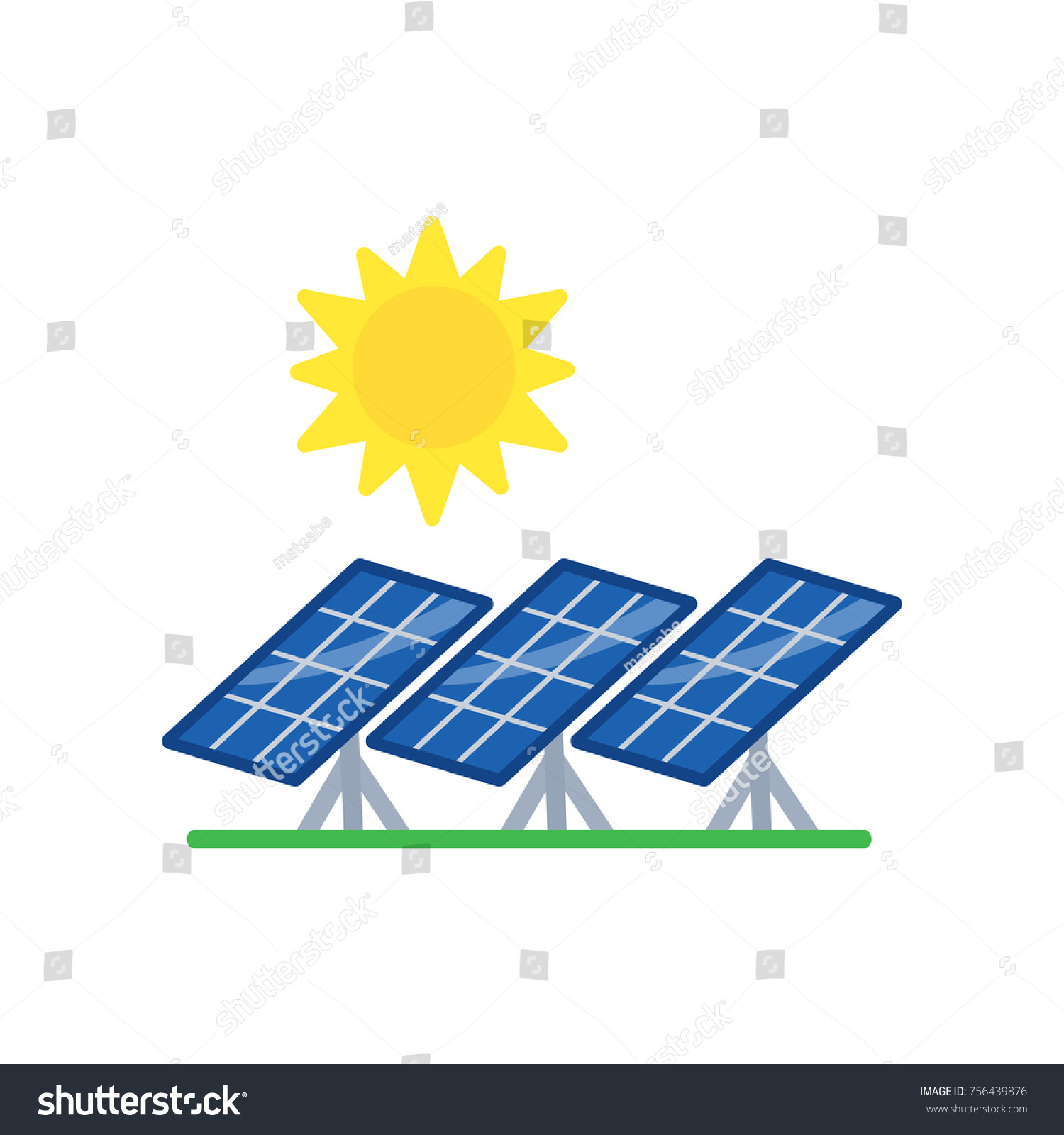 Solar Plates Vector Illustration Stock Vector (Royalty Free) 756439876 ...