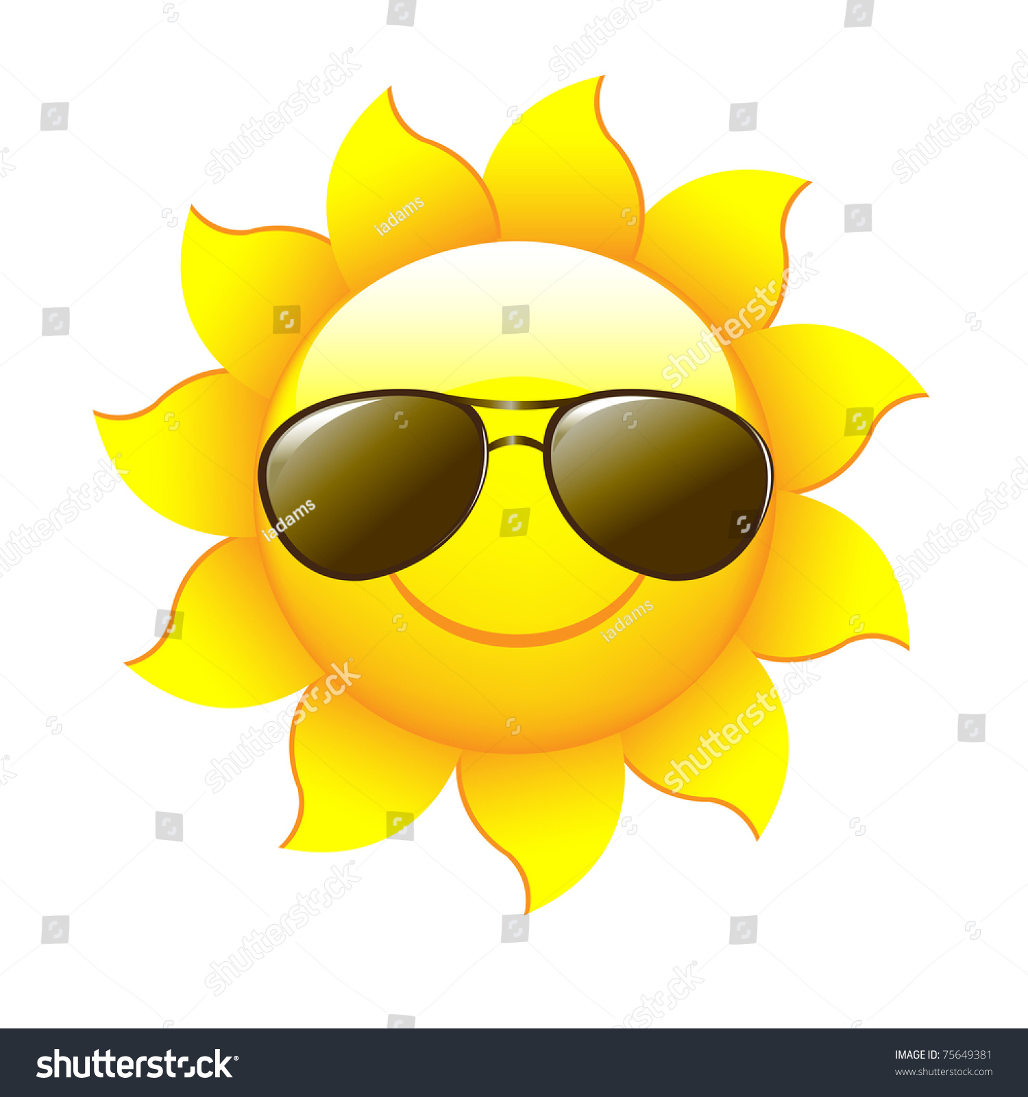 Cartoon Sun Characters Isolated On White Stock Illustration 75649381 ...