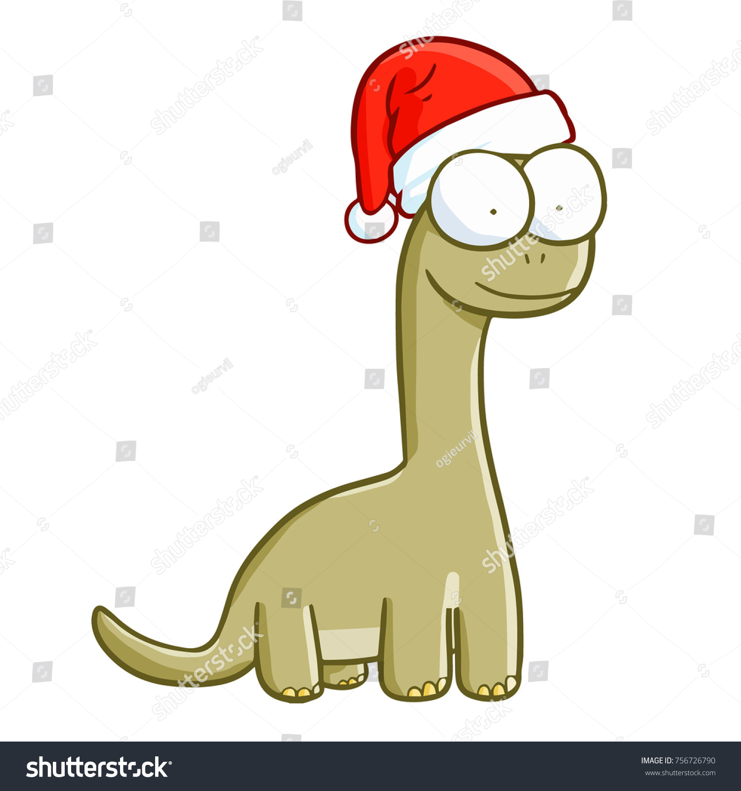 dinosaur wearing a santa hat