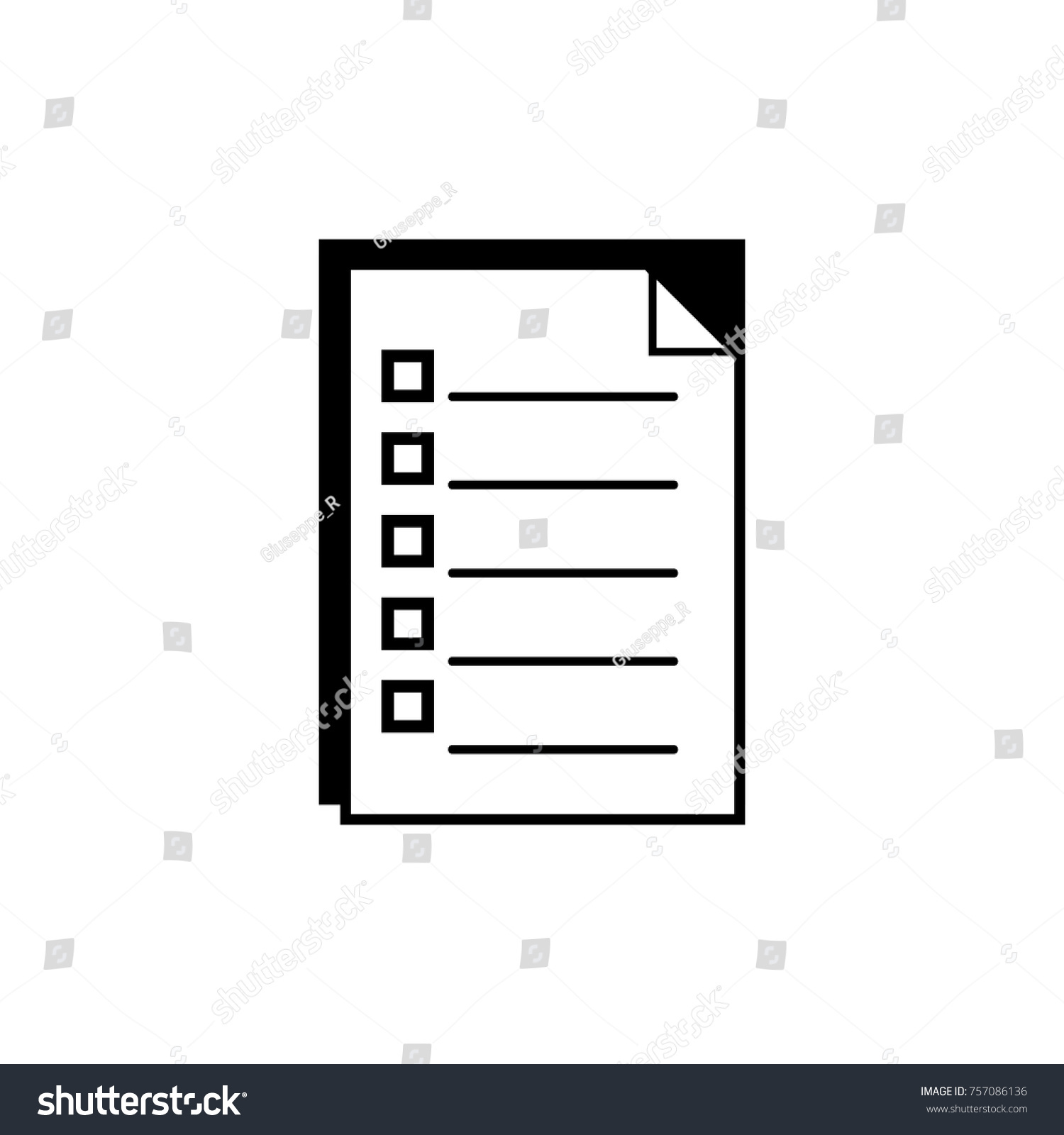 Contour Documents Paperwork Information Archive Office Stock Vector ...