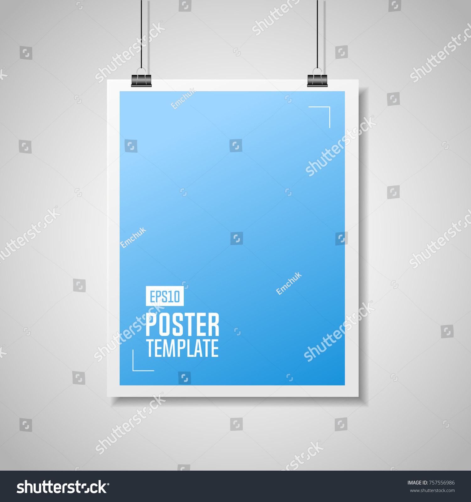 Blue Paper Clips Stock Vector (Royalty Free) 757556986 | Shutterstock