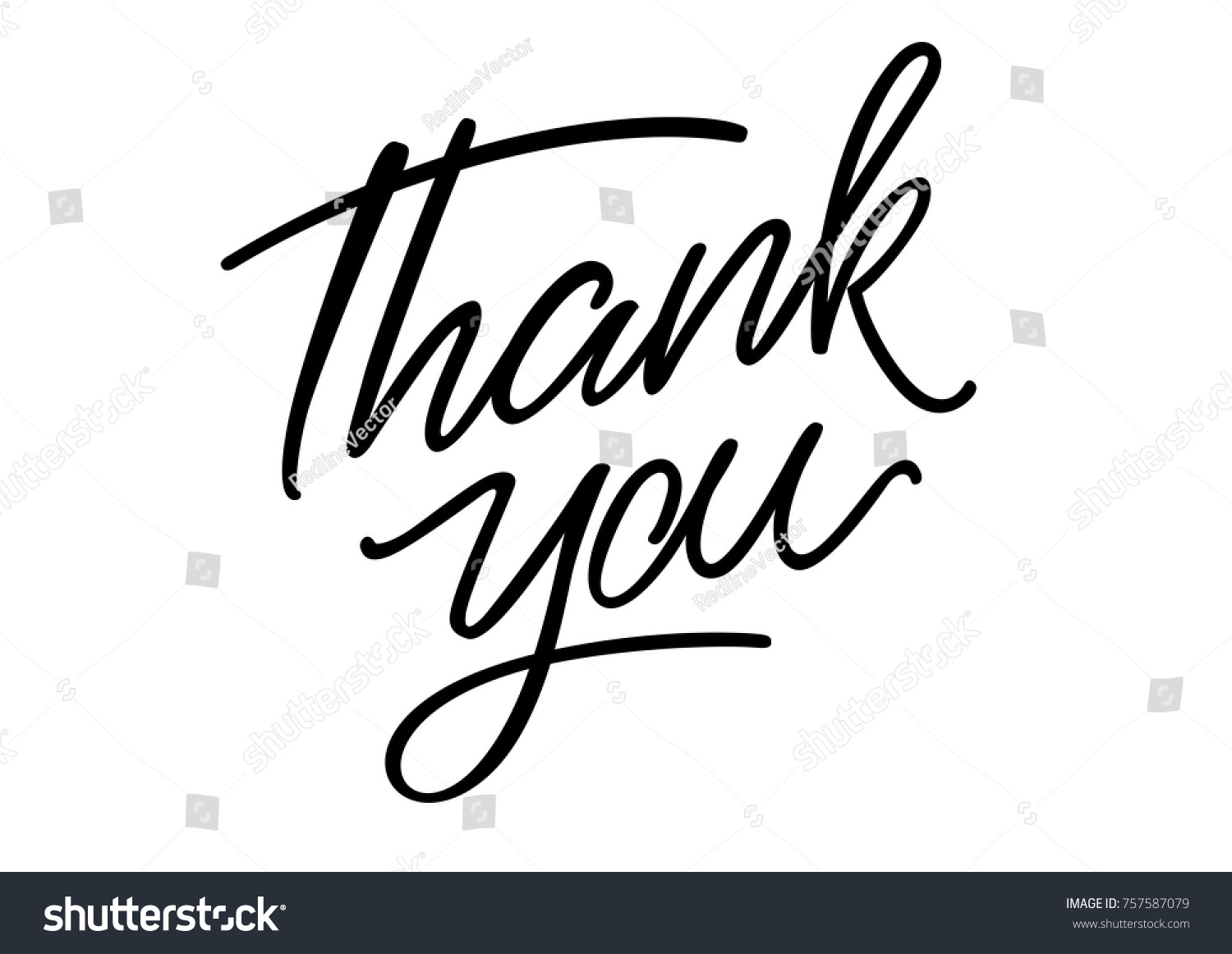 Thank You Lettering Stock Vector (Royalty Free) 757587079 | Shutterstock