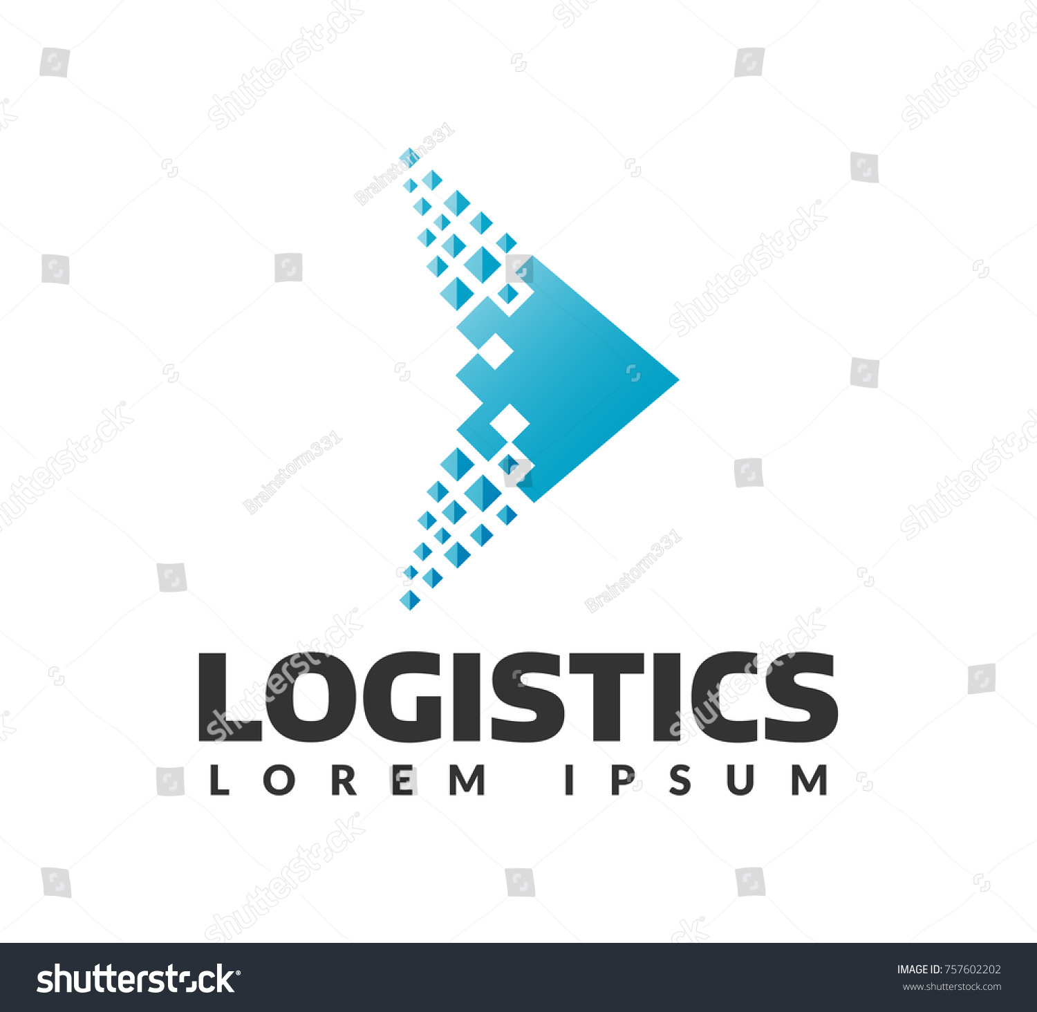 Logistic Company Logo Arrow Icon Stock Vector (Royalty Free) 757602202 ...