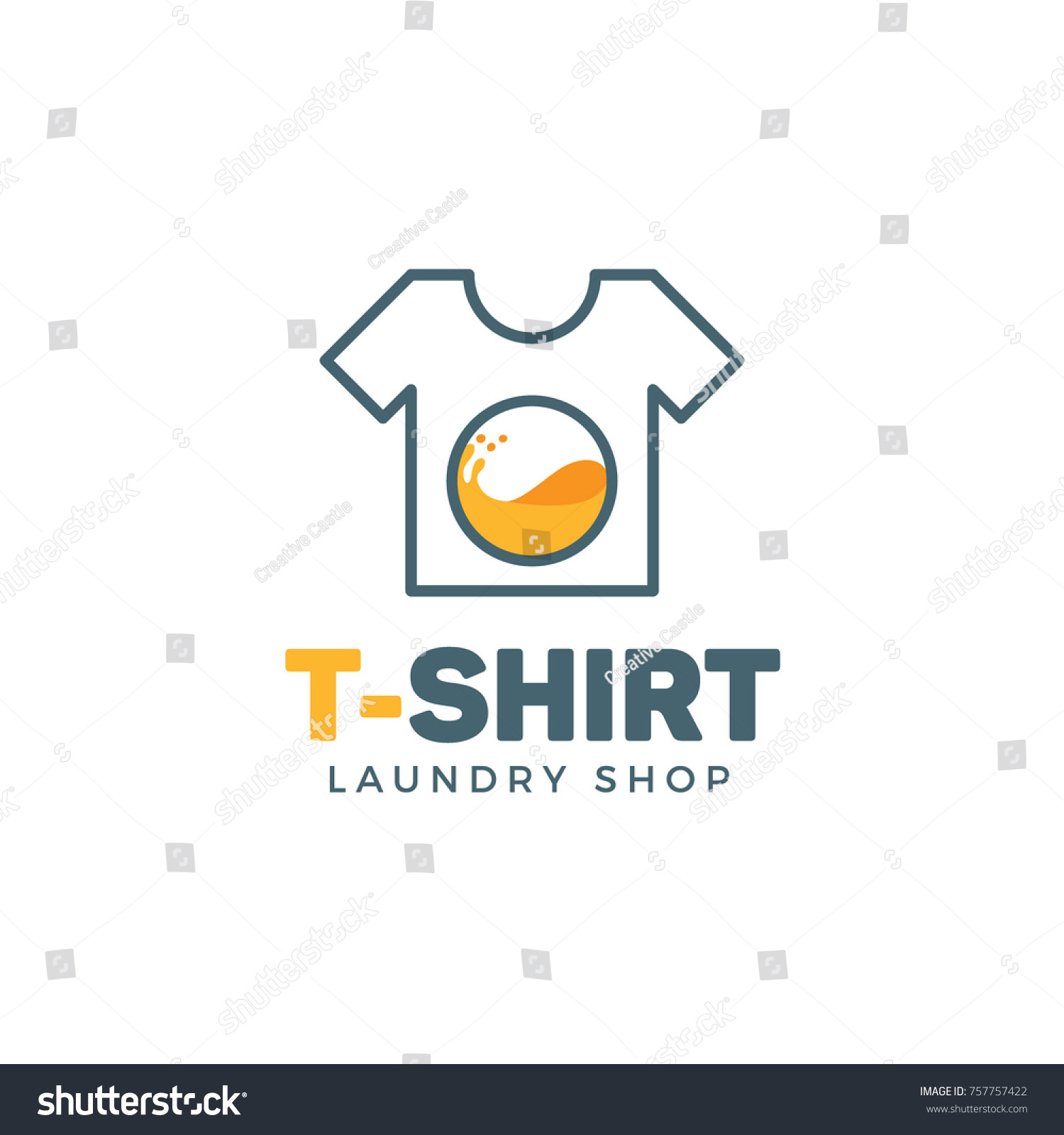 Laundry Shop Logo Vector Stock Vector (Royalty Free) 757757422 ...