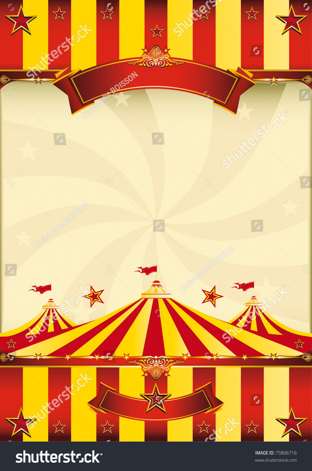 Red Yellow Top Circus Poster Red Stock Illustration 75806716 | Shutterstock