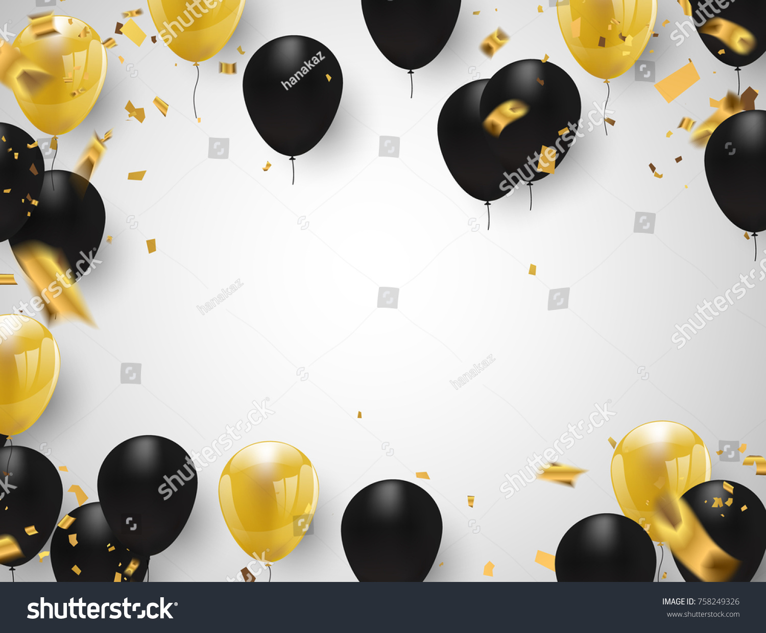 Черные шары на желтом фоне