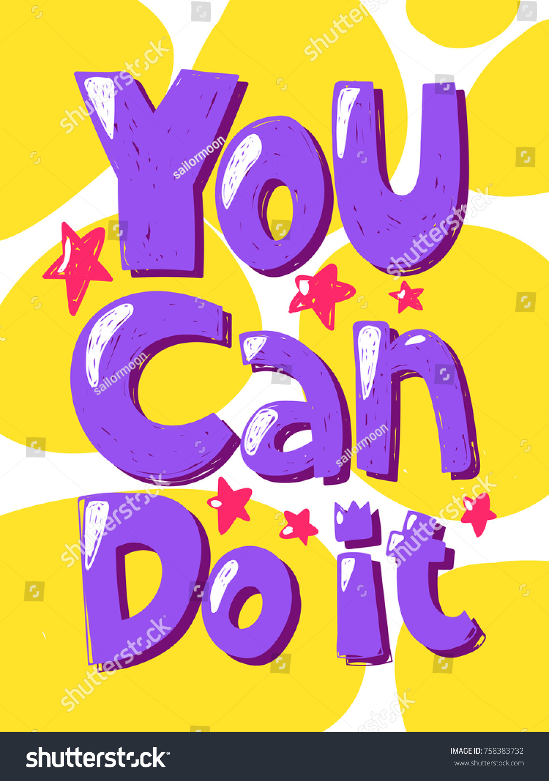 You Can Do Motivation Poster Typography Stock Vector (royalty Free 