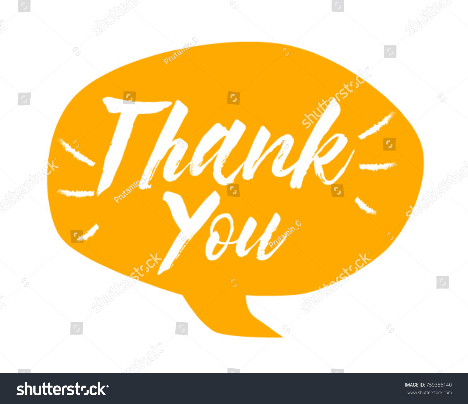 Thanks Beautiful Greeting Card Poster Comic Stock Vector (Royalty Free ...