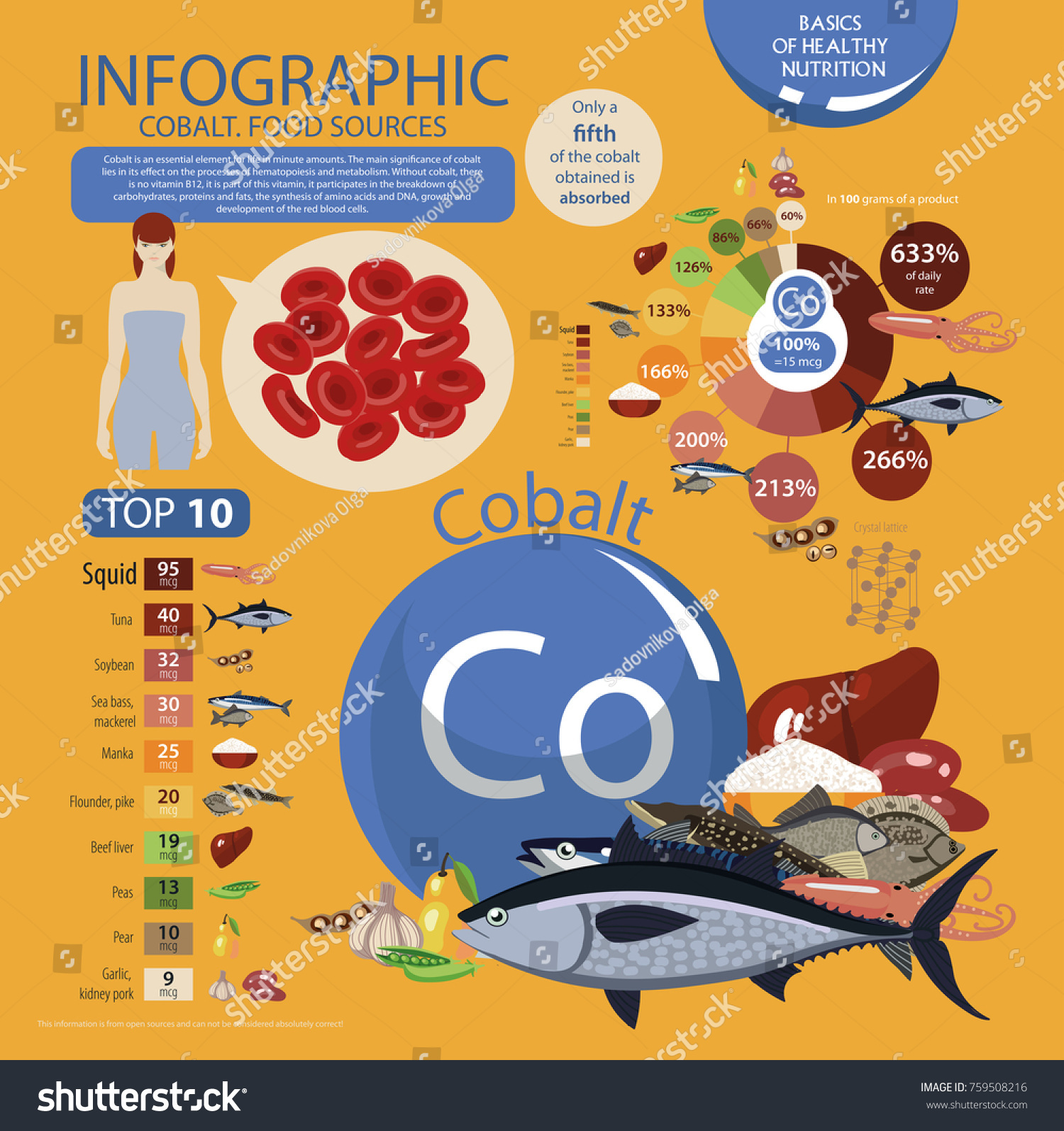 Infographics Cobalt Food Sources Foods Maximum Stock Vector Royalty   Stock Vector Infographics Cobalt Food Sources Foods With The Maximum Cobalt Content Pie Chart Top 759508216 