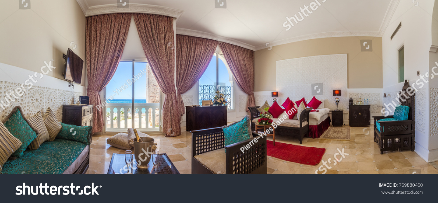 Beautiful Panoramic Hotel Room Suite Arabic Stock Photo 759880450 ...