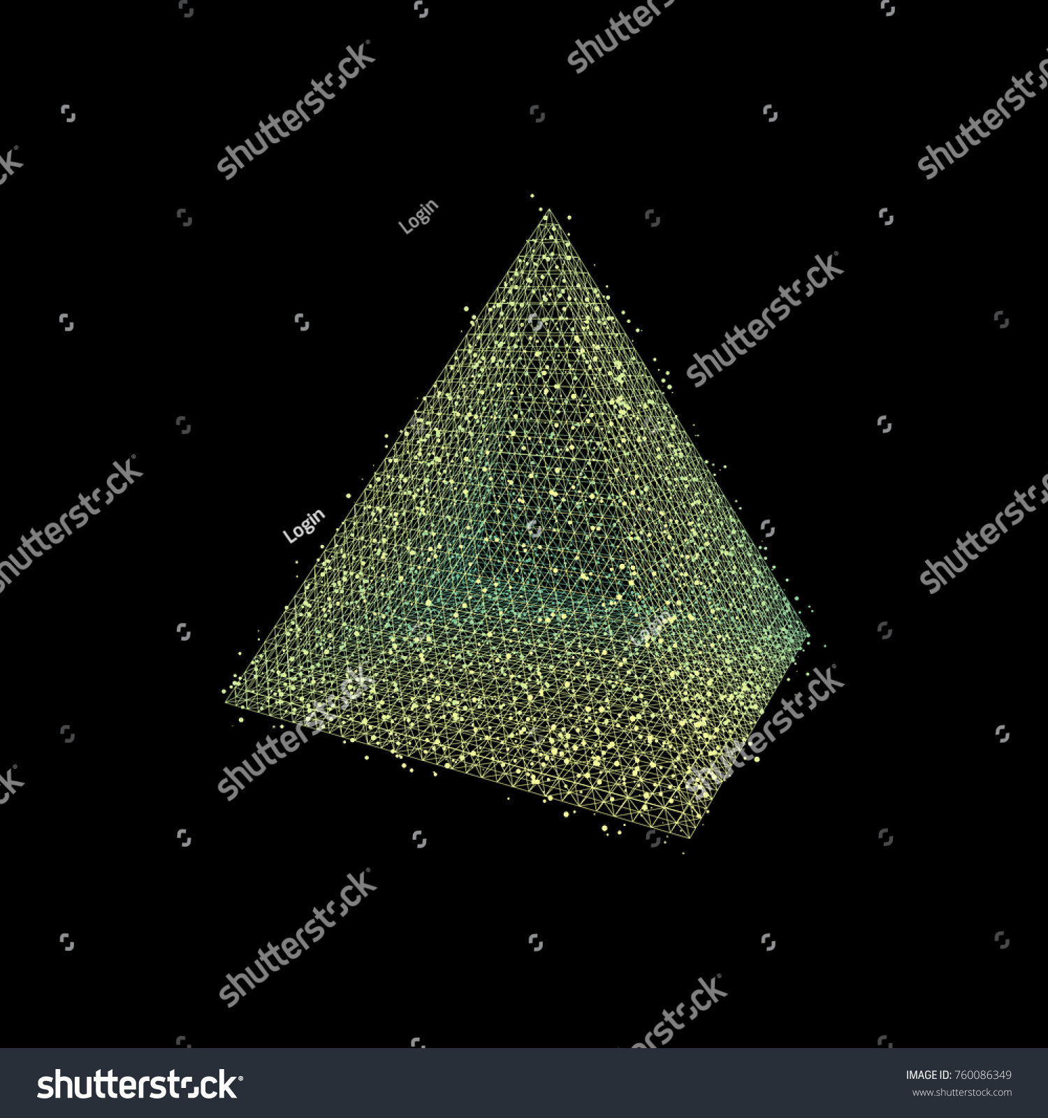 Pyramid Regular Tetrahedron Platonic Solid 3d Stock Vector (Royalty ...