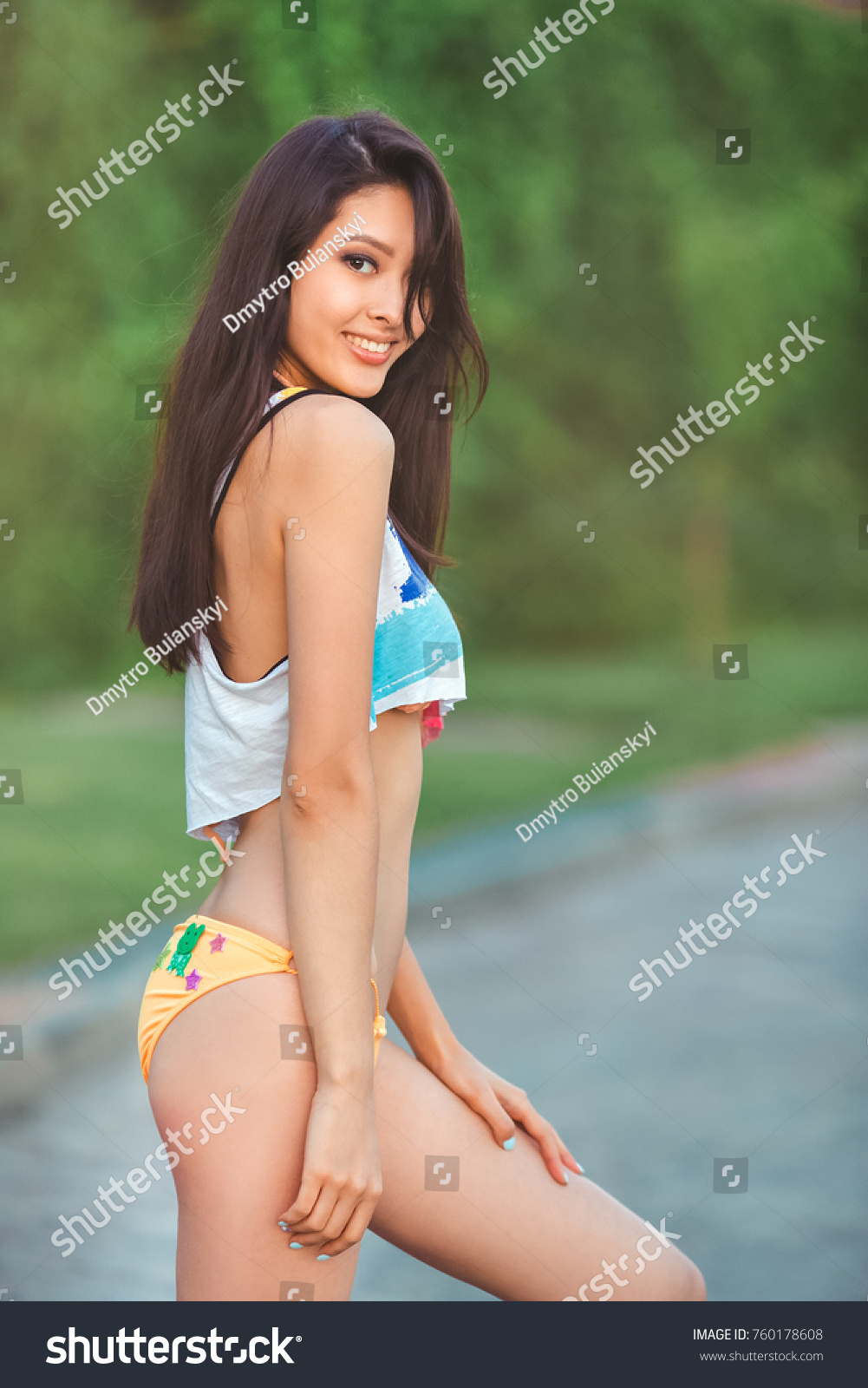 Happy Asian Woman Summer Portrait Stock Photo Image Of, 57% OFF