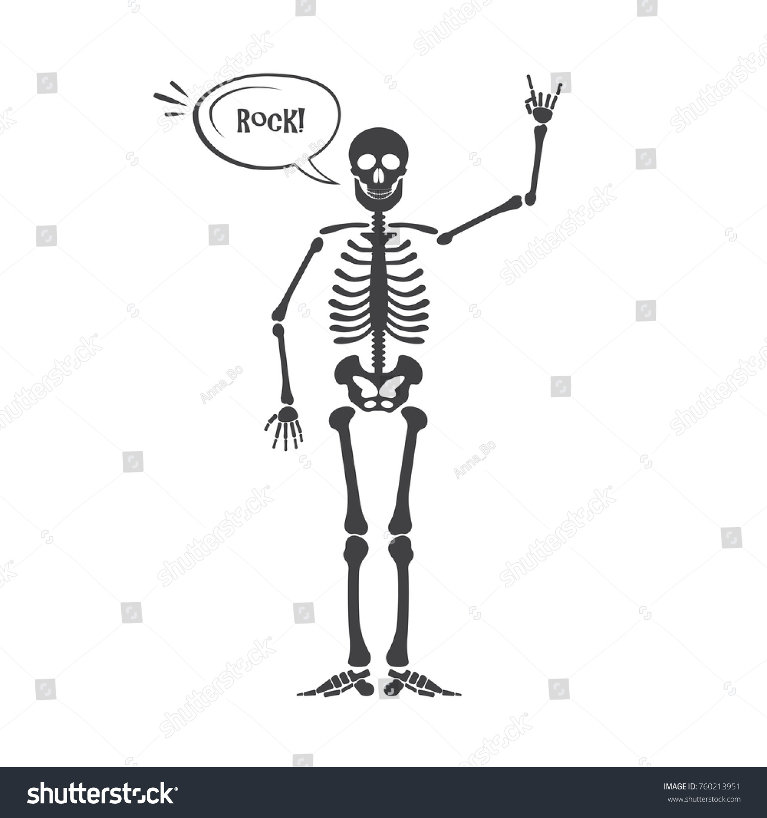 Скелет на руке легко