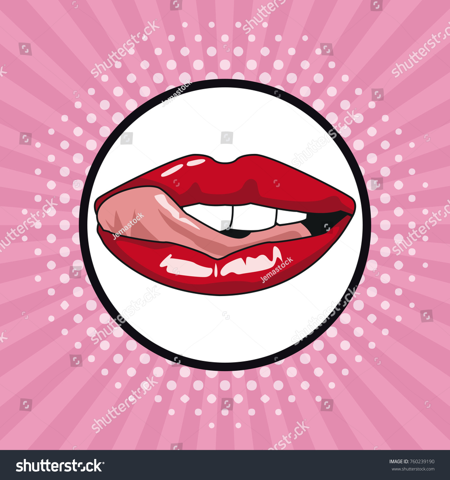 Sexy Lips Pop Art Stock Vector Royalty Free 760239190 Shutterstock