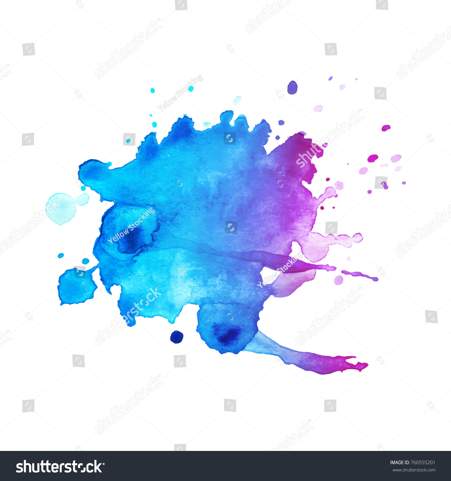 Abstract Isolated Watercolor Hand Drawn Paper Stock Vector (Royalty ...