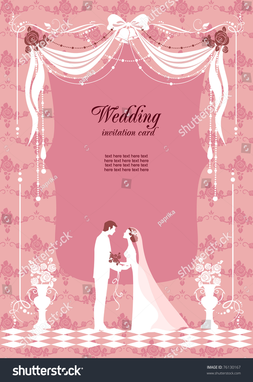 Wedding Background Space Text Stock Vector (Royalty Free) 76130167 ...