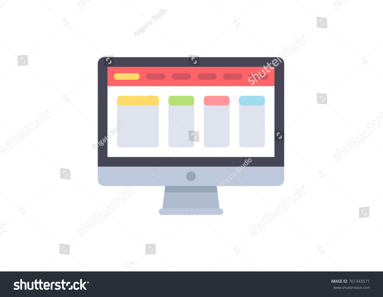 Computer Isolated Vector Illustration Stock Vector Royalty Free Computer Isolated Vector Illustration Stock Vector Royalty Free