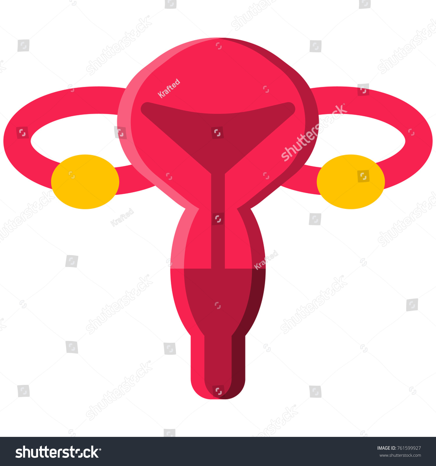 Vektor Stok Human Reproductive System Flat Icon Female Tanpa Royalti 761599927 Shutterstock 9495