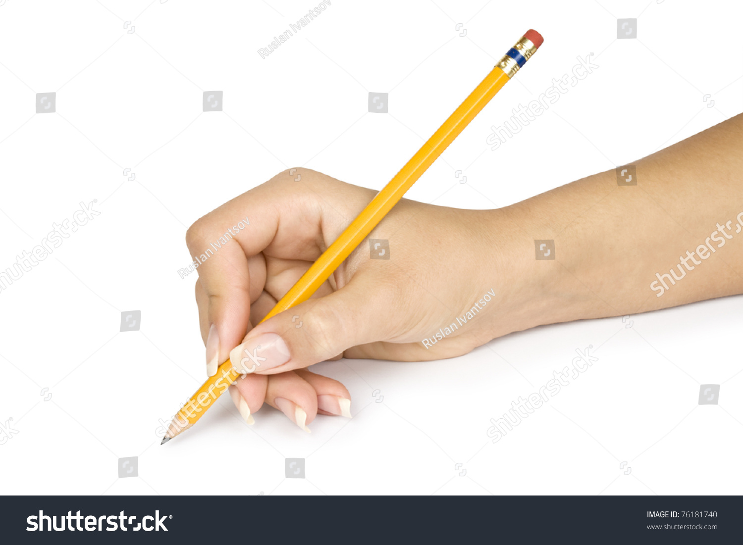 Правая рука карандашом
