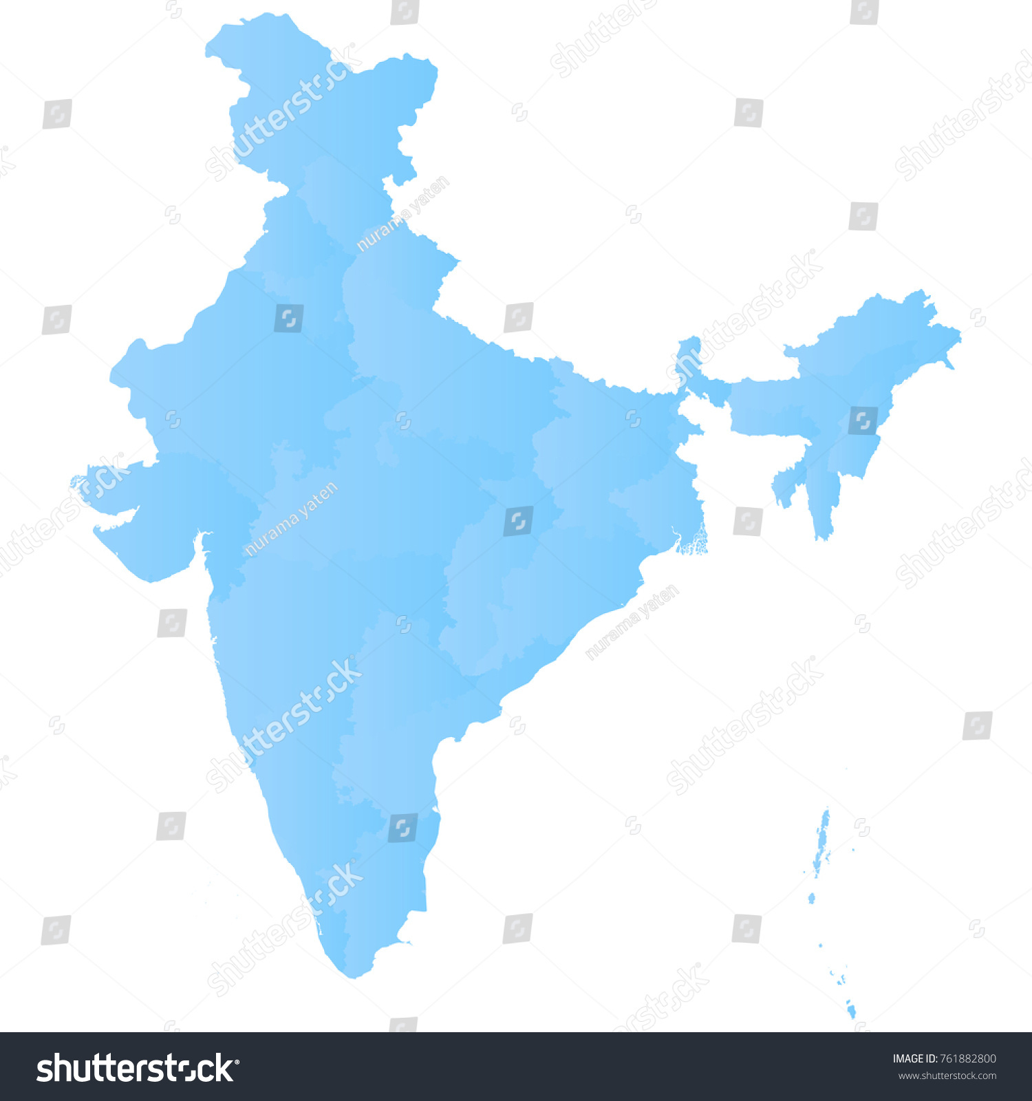 India Map Blue Pastel Graphic Background Stock Vector (Royalty Free ...