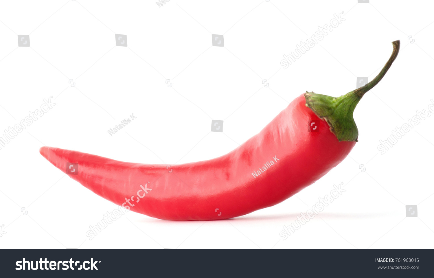 Chili Pepper Isolated On White Background Stock Photo 761968045 ...