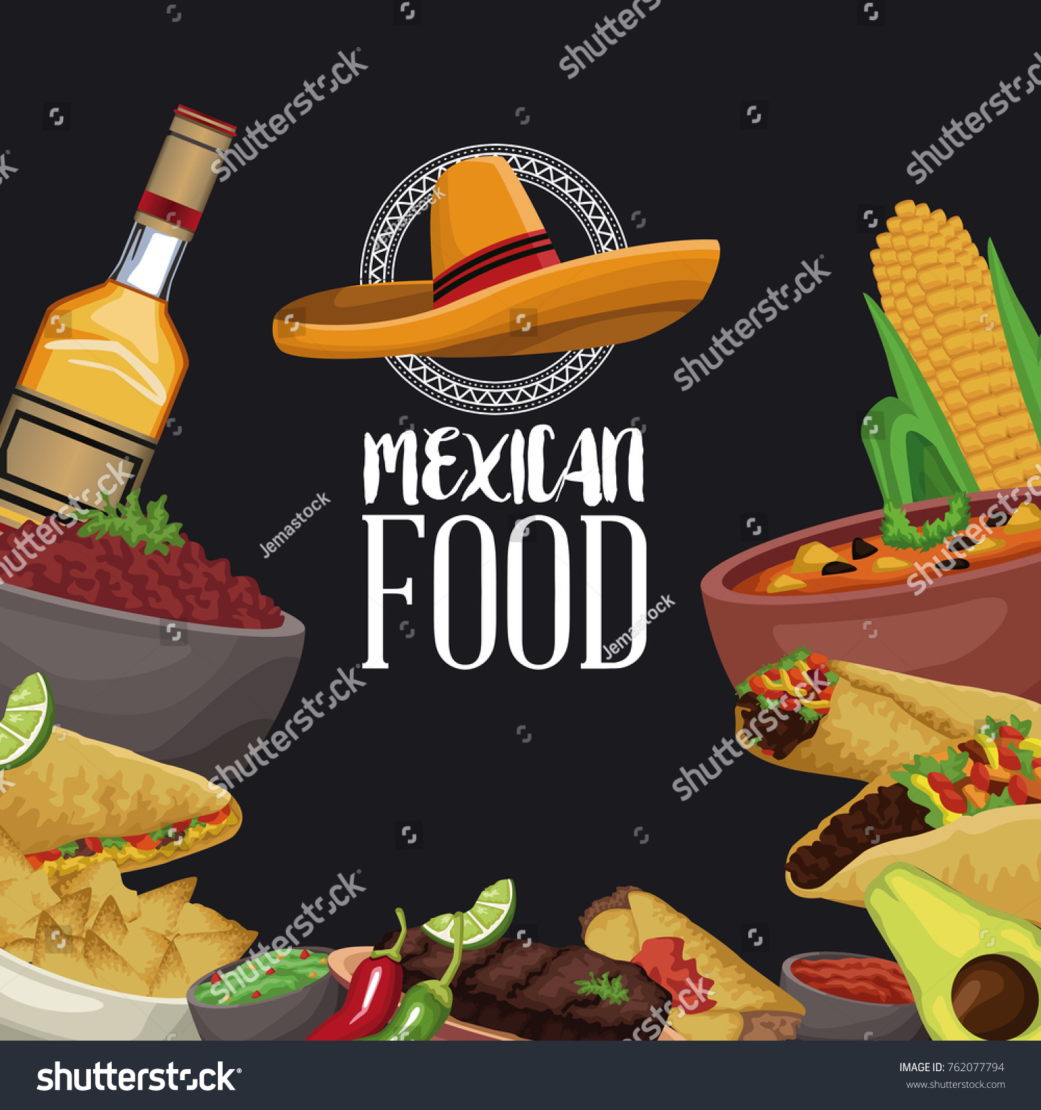 Mexican Food Brochure Stock Vector (Royalty Free) 762077794 | Shutterstock