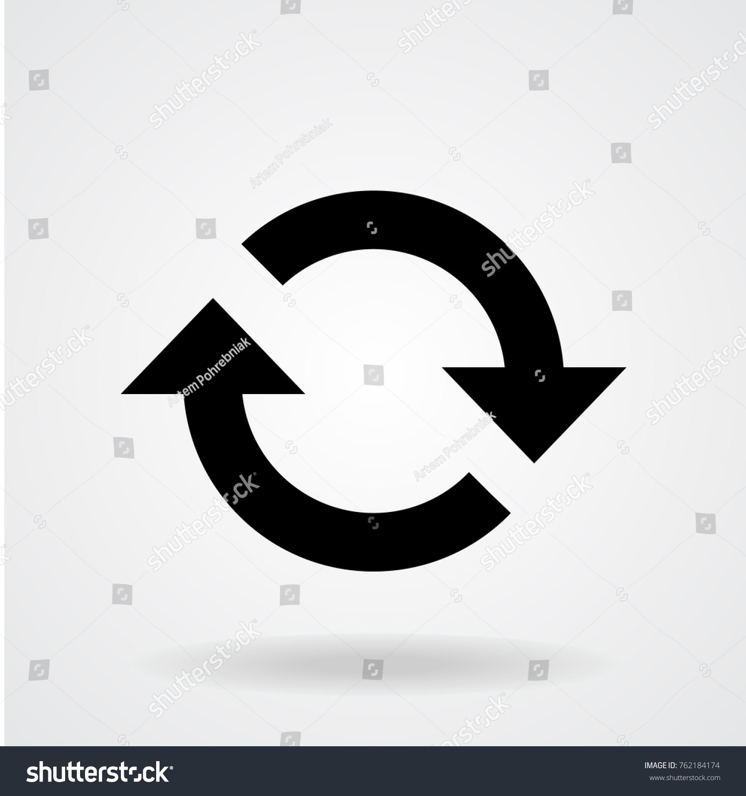 Refresh Flat Icon Cyclic Rotation Recycling Stock Vector (Royalty Free ...