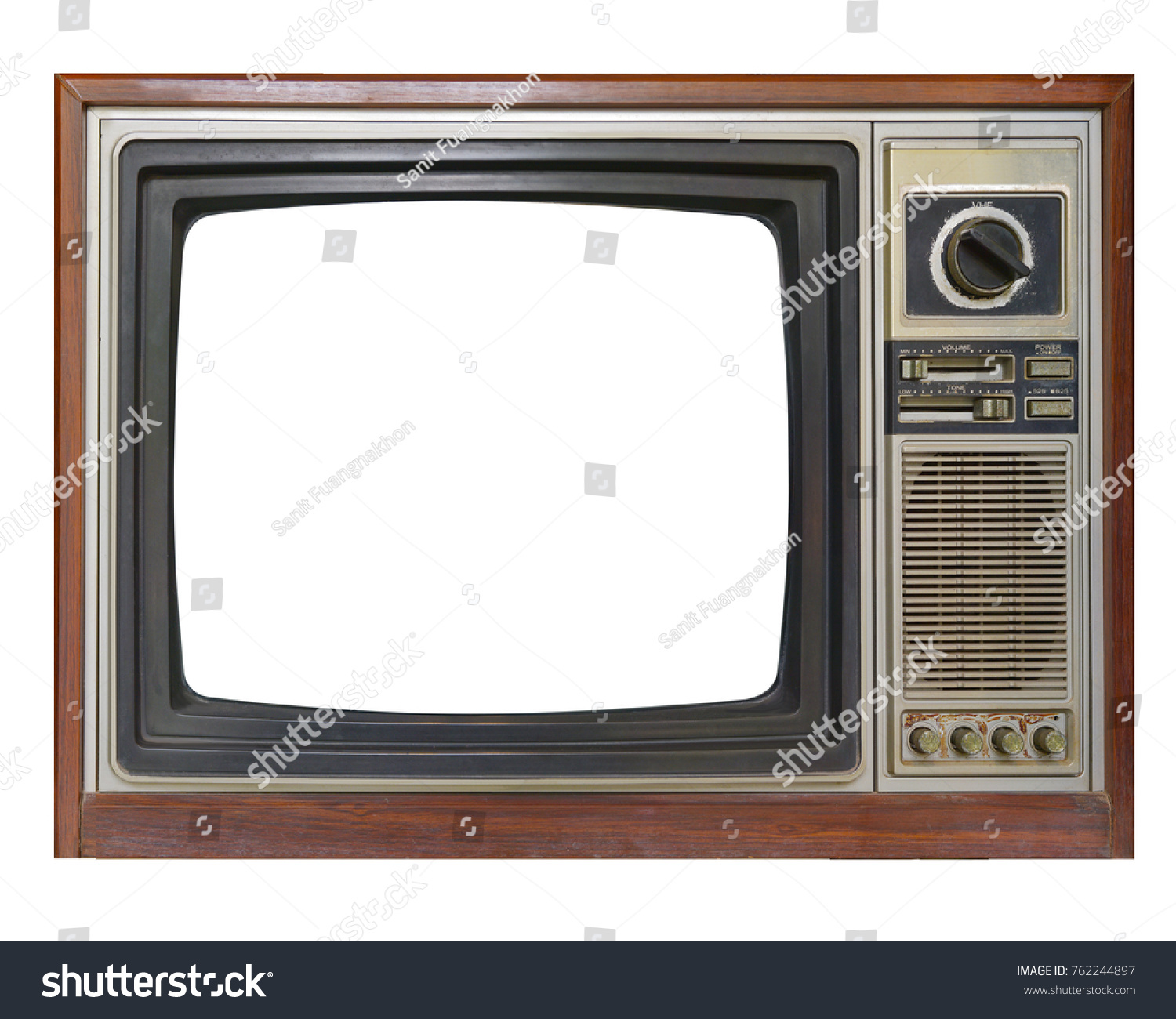 Vintage Television Cut Out Screen On Stock Photo 762244897 | Shutterstock