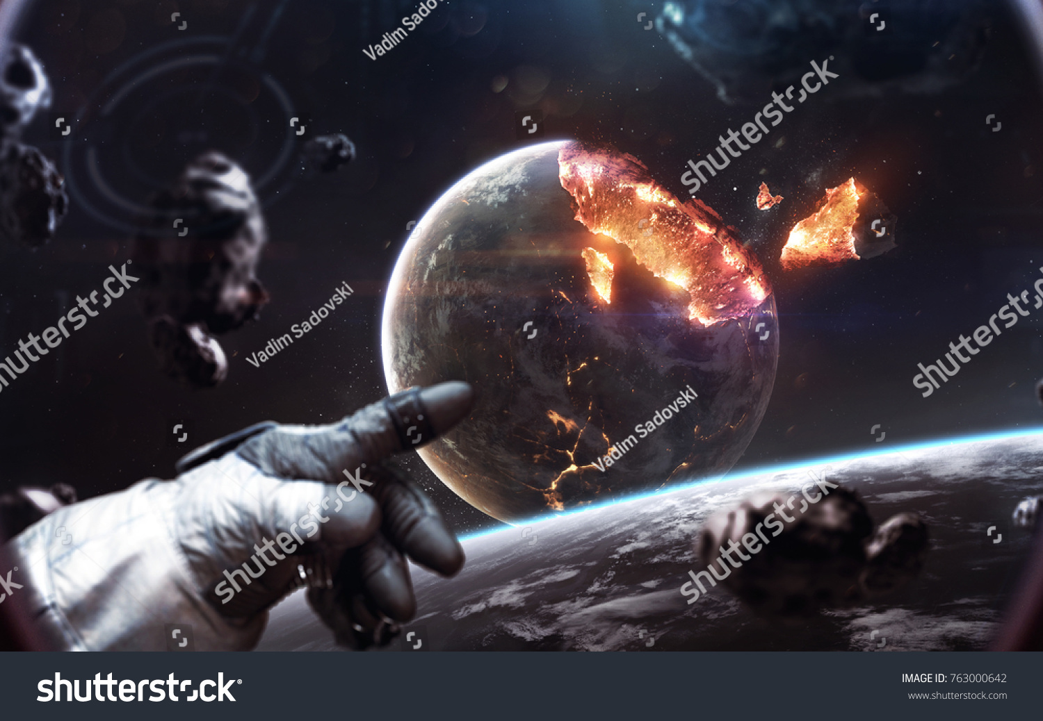 Planet Explosion Apocalypse Space Destroying Cosmic Stock Photo ...