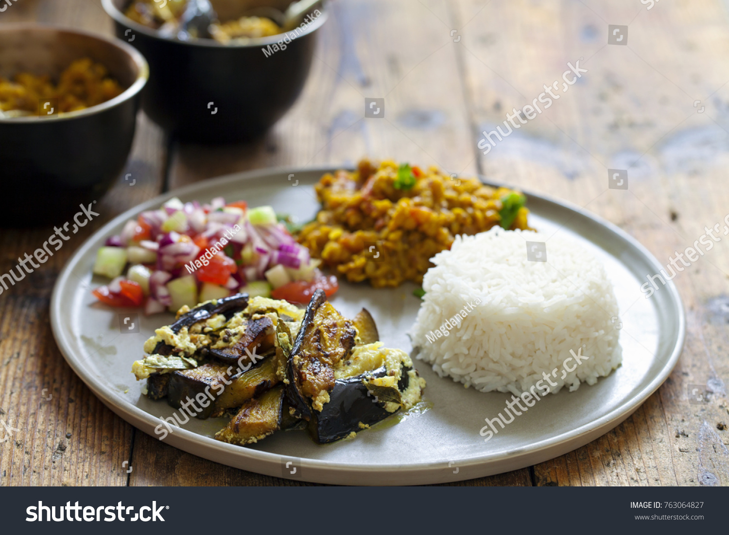 Indian Meal Masoor Dal Lentil Curry Stock Photo 763064827 | Shutterstock