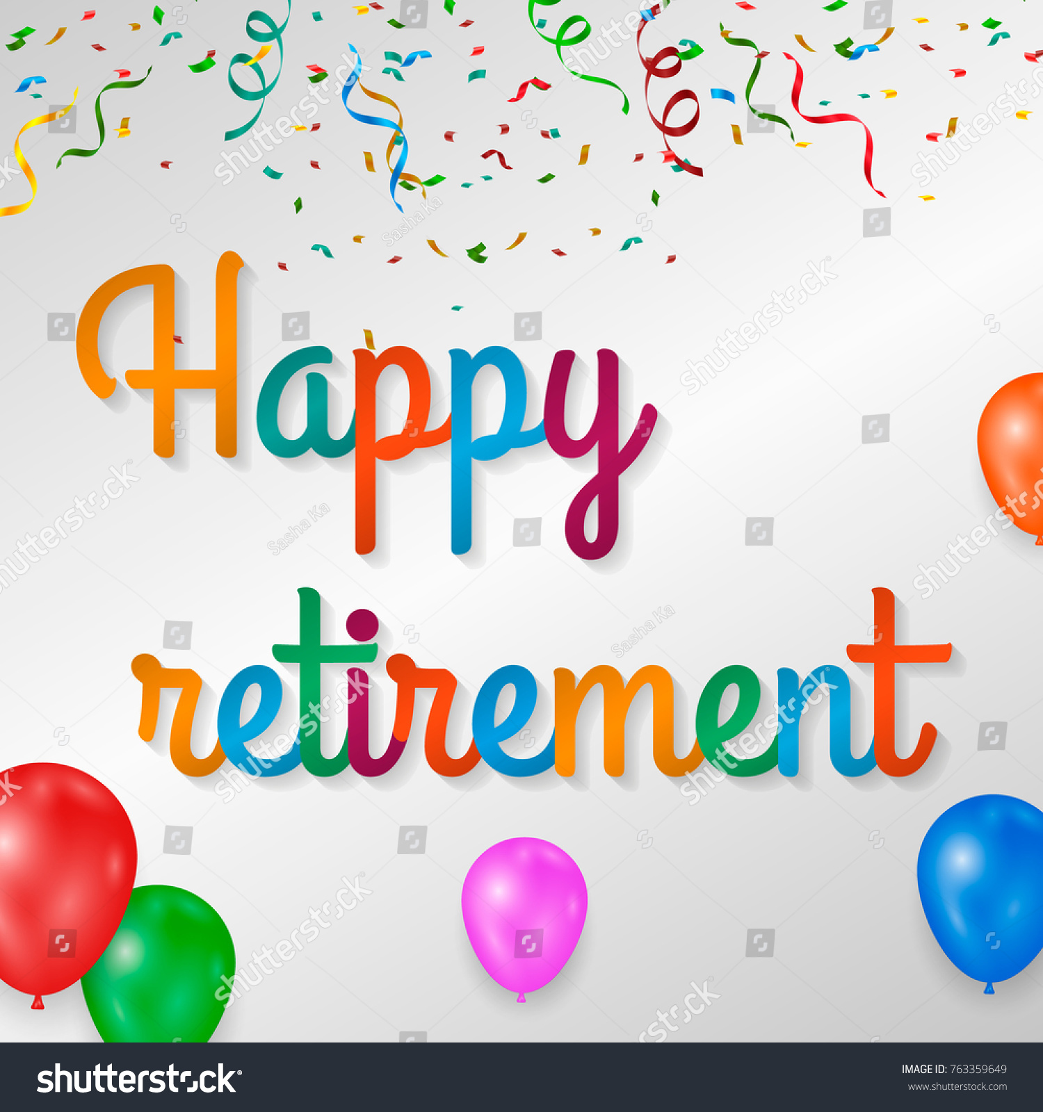 Happy Retirement Colorful Fireworks On White Stock Vector (Royalty Free ...