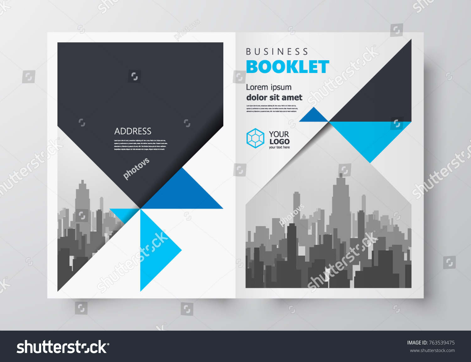 Booklet Design Template Creative Business Brochure Stock Vector ...