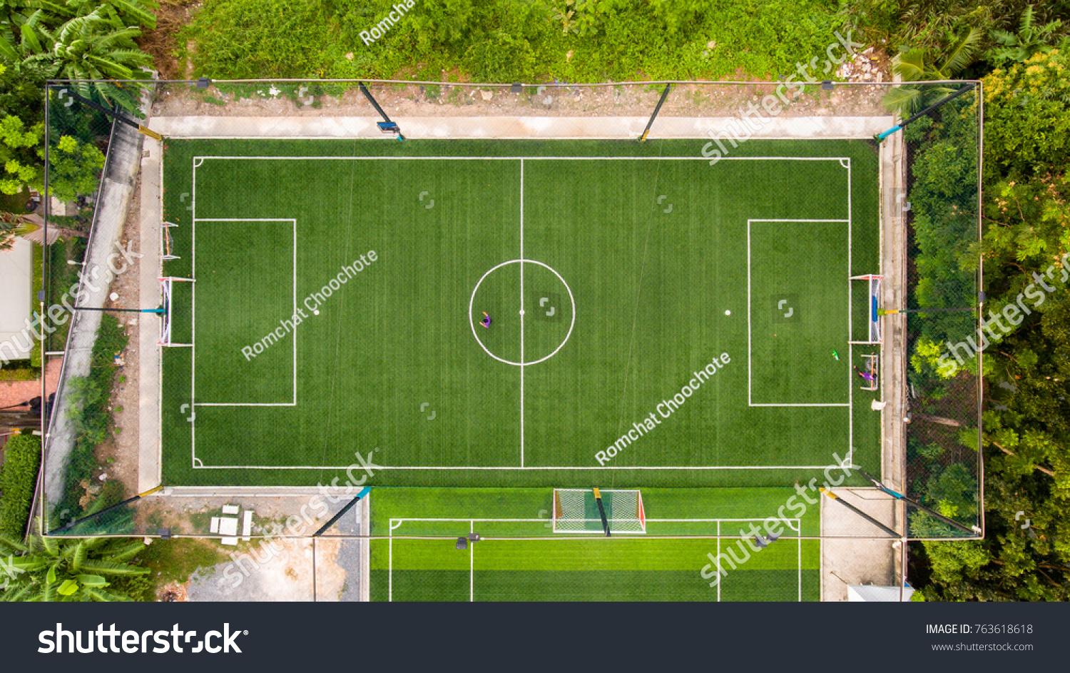 Top View Drone Football Field Stock Photo 763618618 | Shutterstock