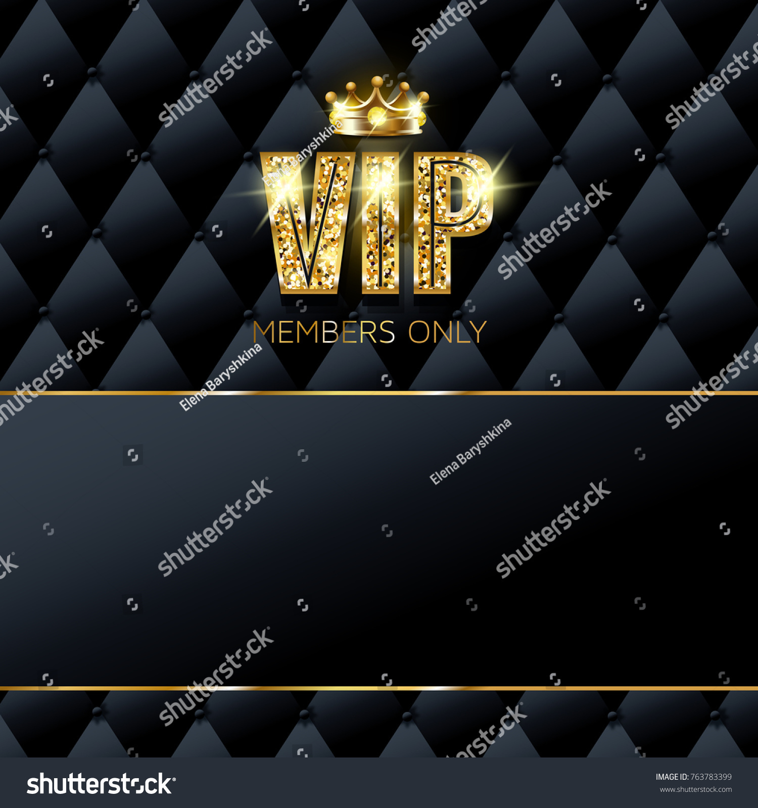 Vip Invitation Crown Stock Illustration 763783399 