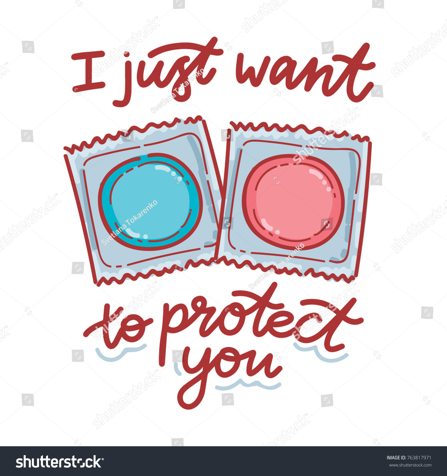 Friendly Illustration About Safe Sex Lettering Stock Vector Royalty 7454