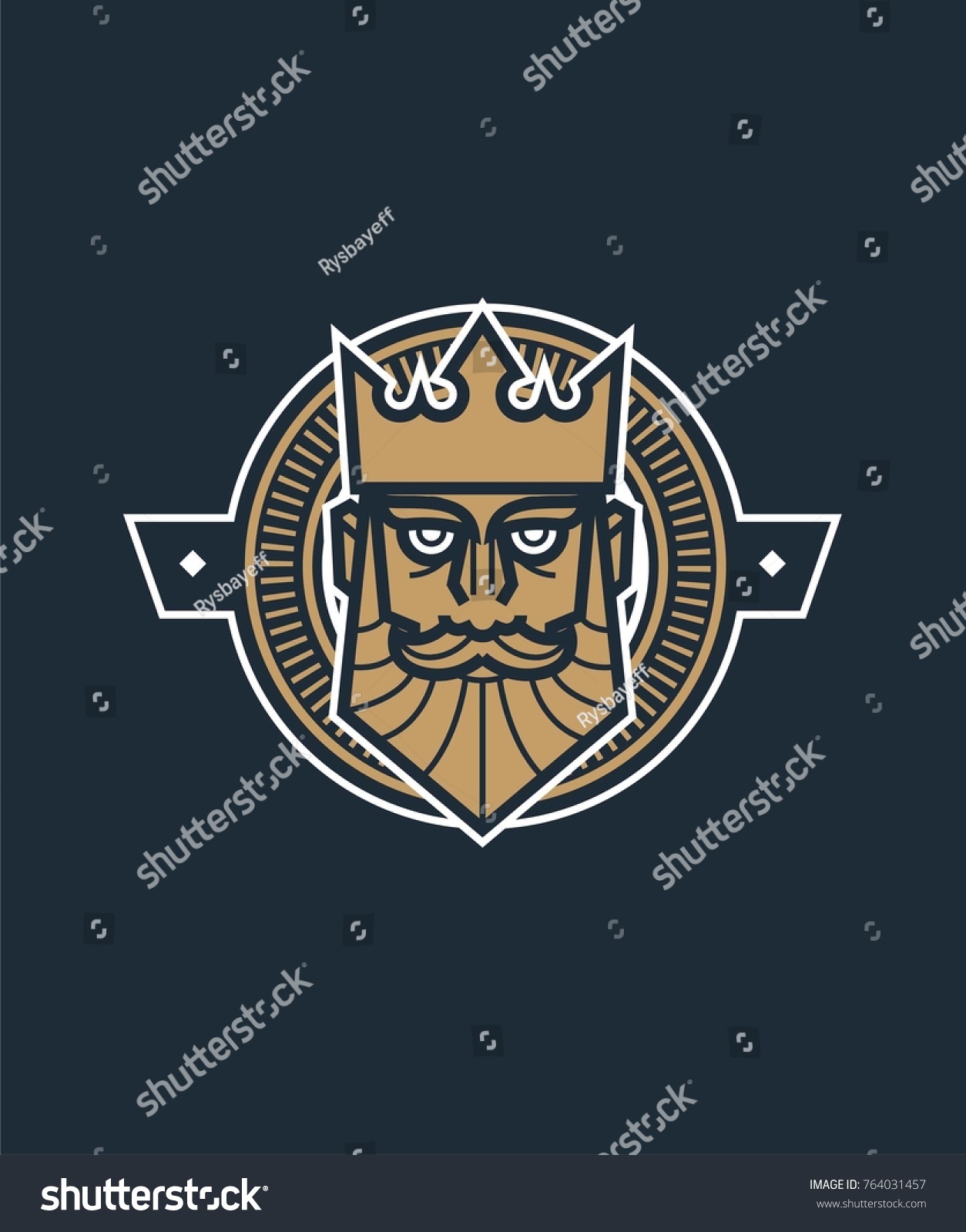 King Card Vector Illustration Line Art Stock Vector (Royalty Free ...